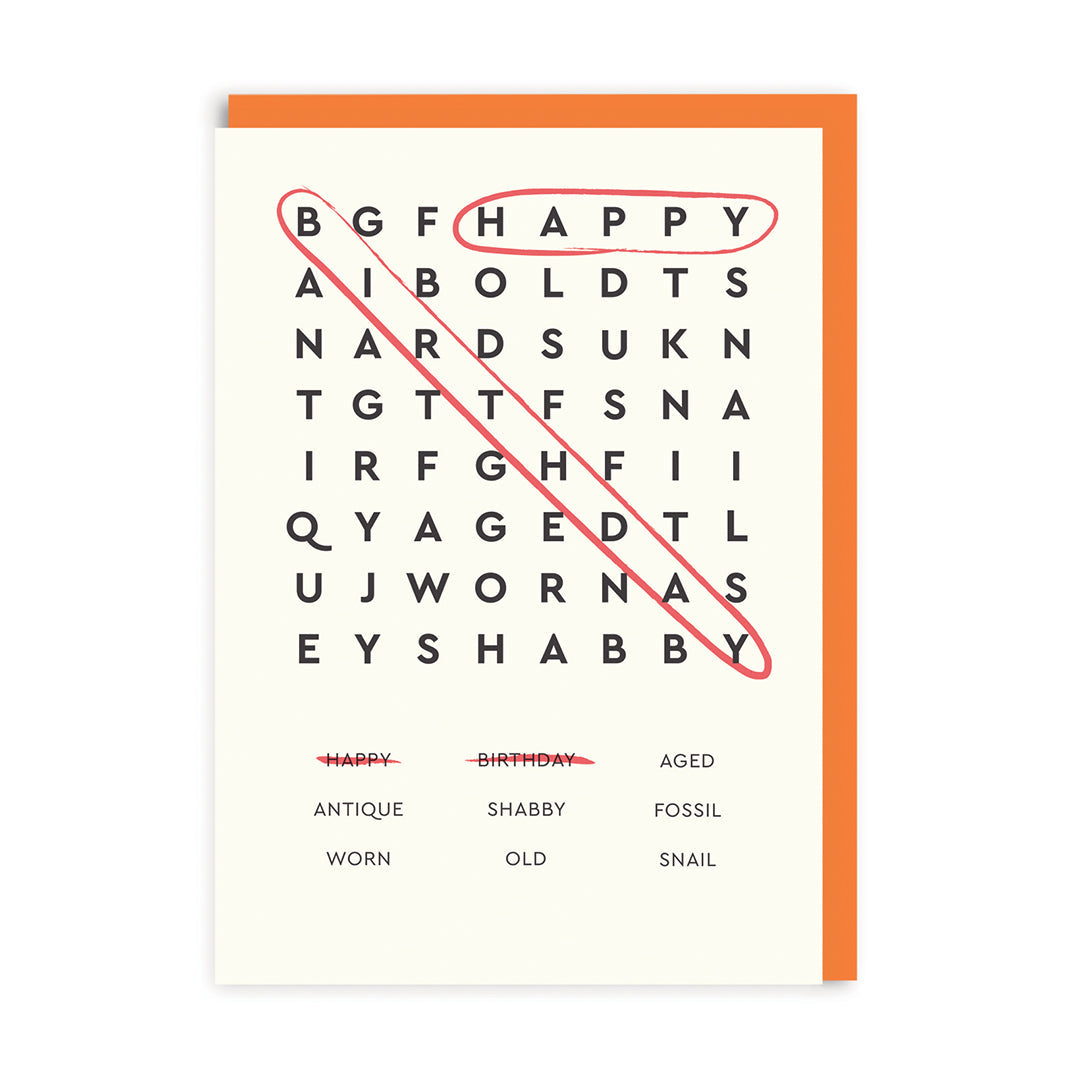 Picture of Happy Birthday Word Search Card (6649)