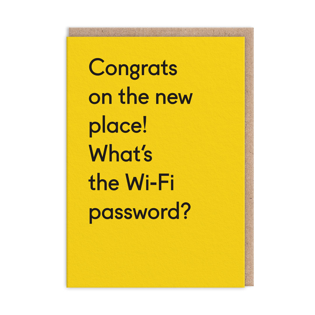 Picture of What's The Wifi Password Greeting Card (12393)