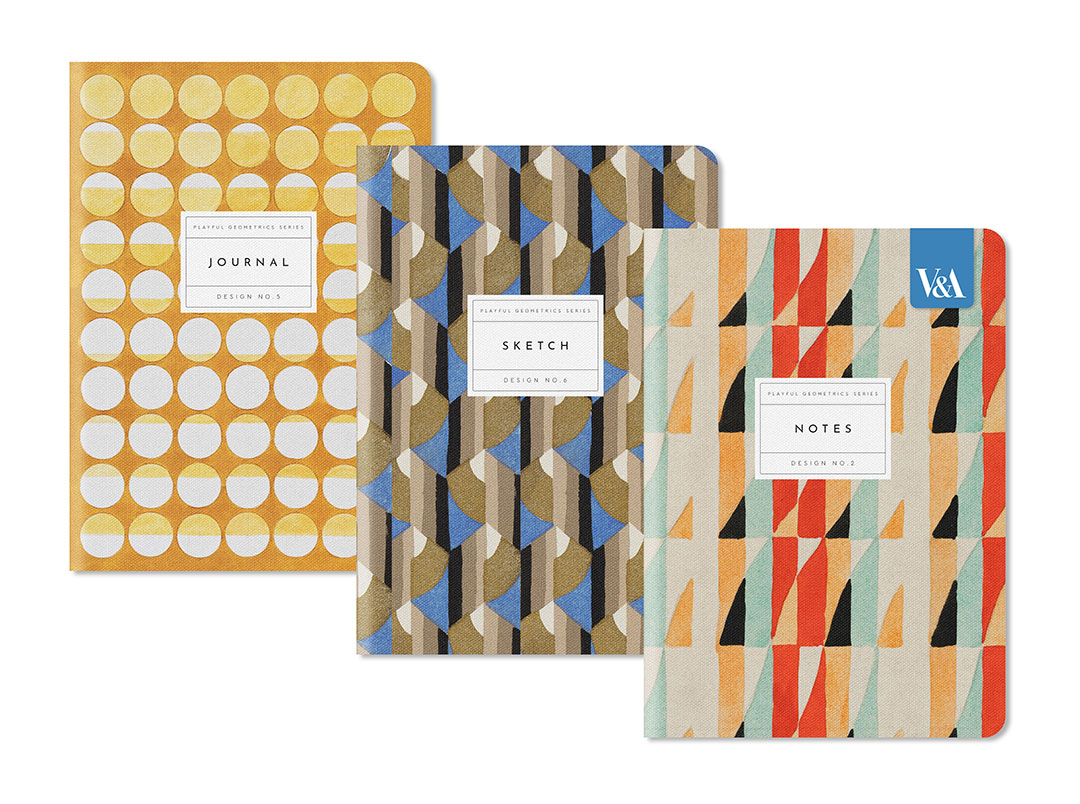 Picture of Geometrics 3x Stitched Notebook Set (B6) (12532)