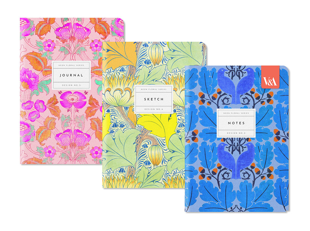 Picture of Floral 3x Stitched Notebook Set (B6) (12533)
