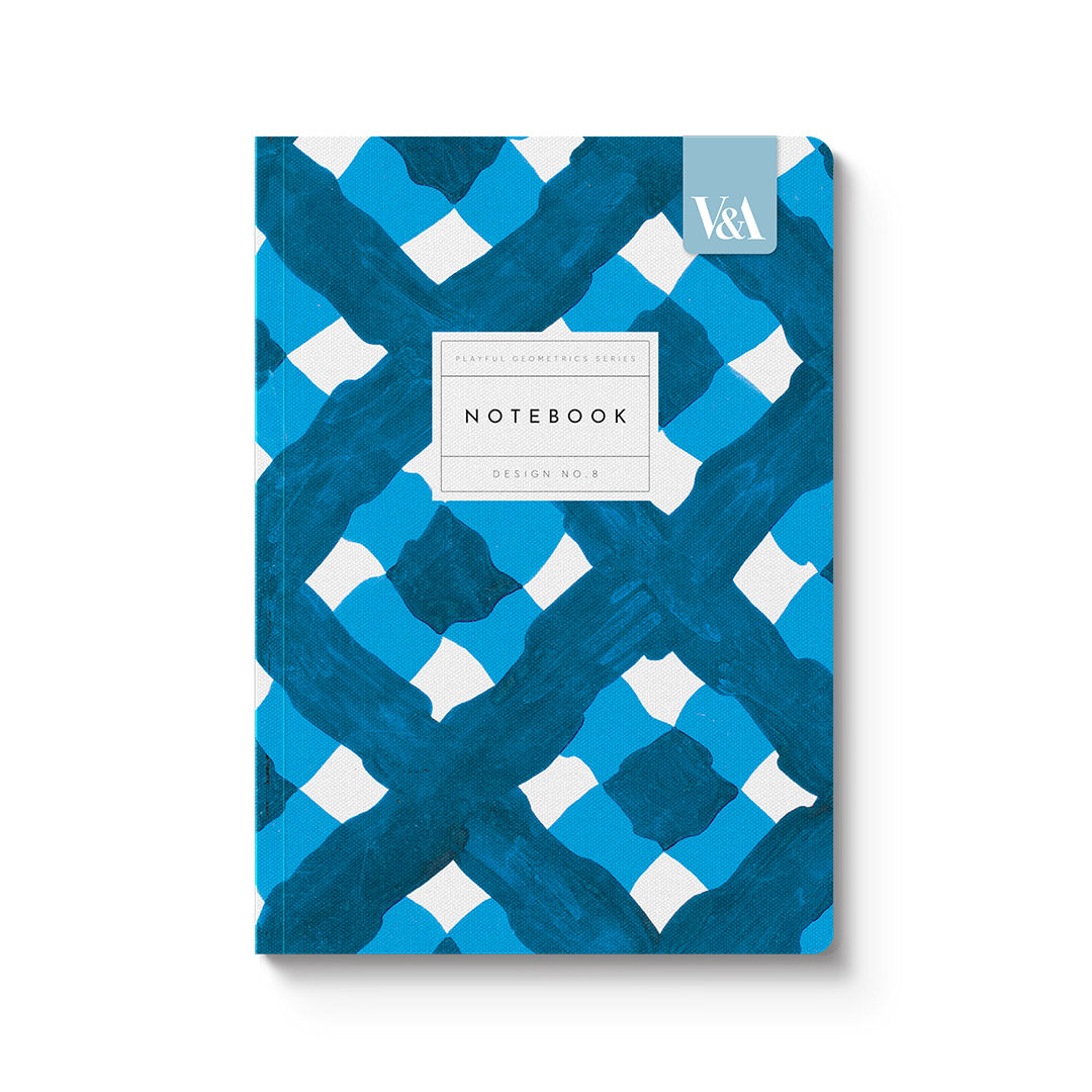 Picture of Geometrics Blue Plaid Paperback Notebook (12537)