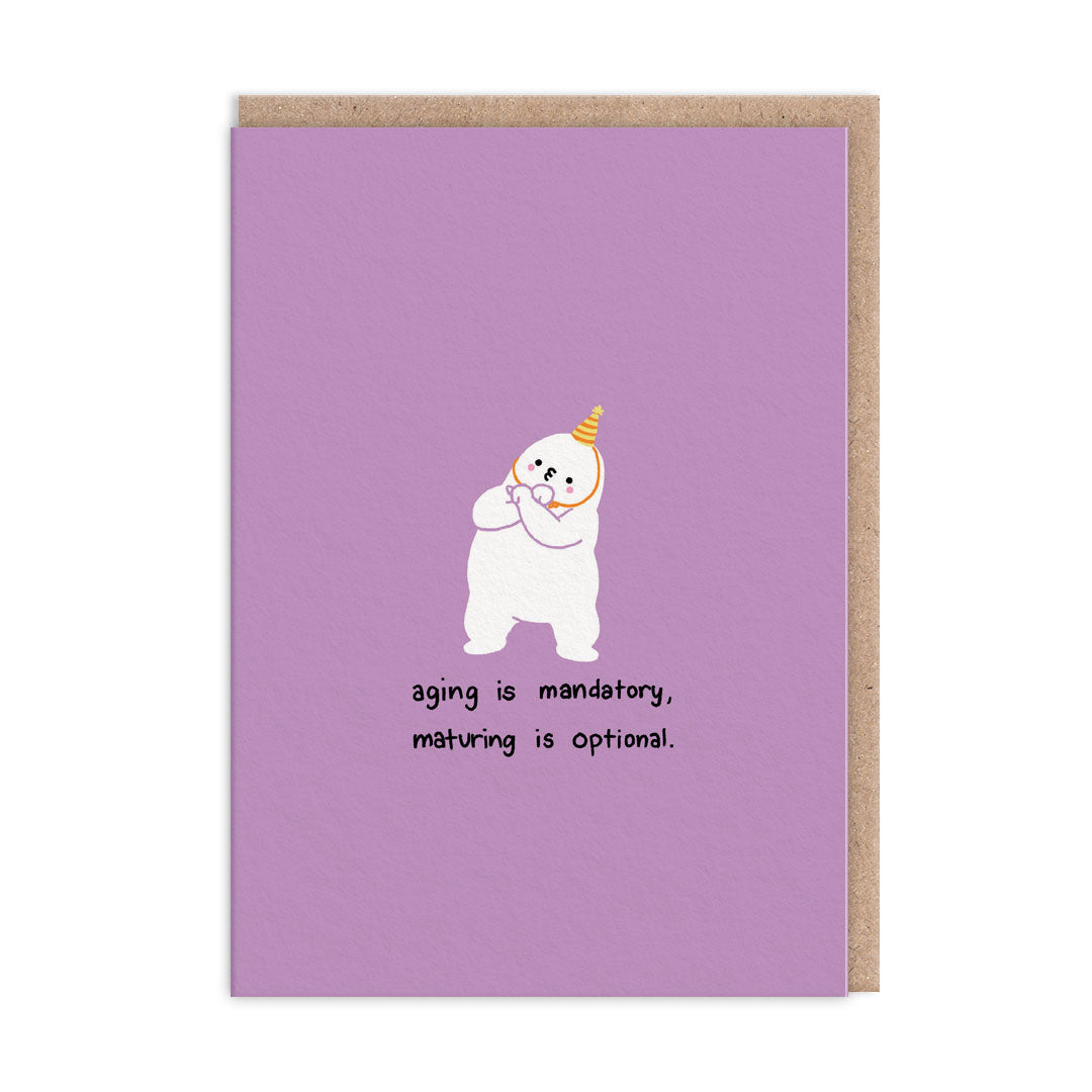 Picture of Aging is Mandatory Greeting Card (10490)
