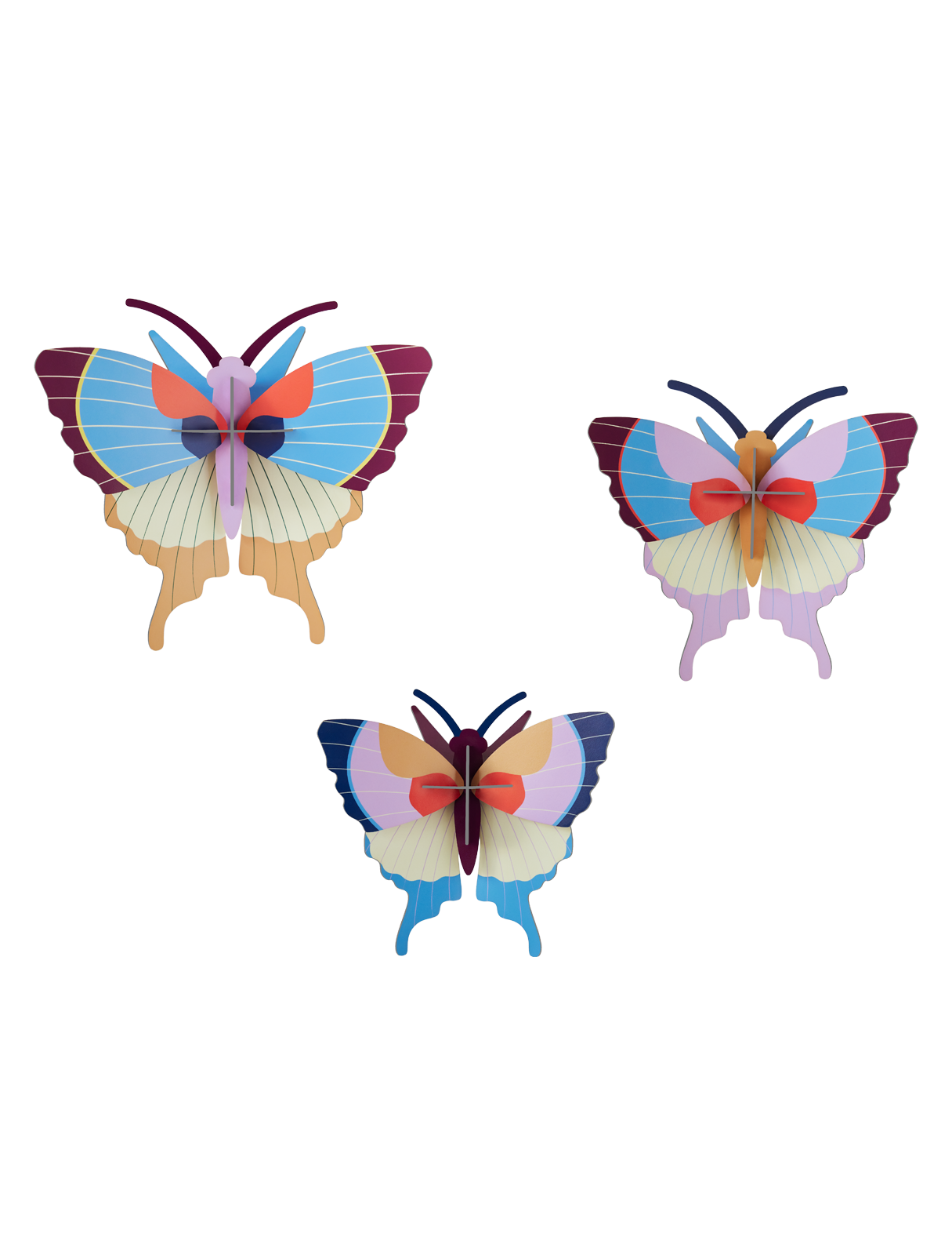 Picture of Plum Fringe Butterflies, set of 3