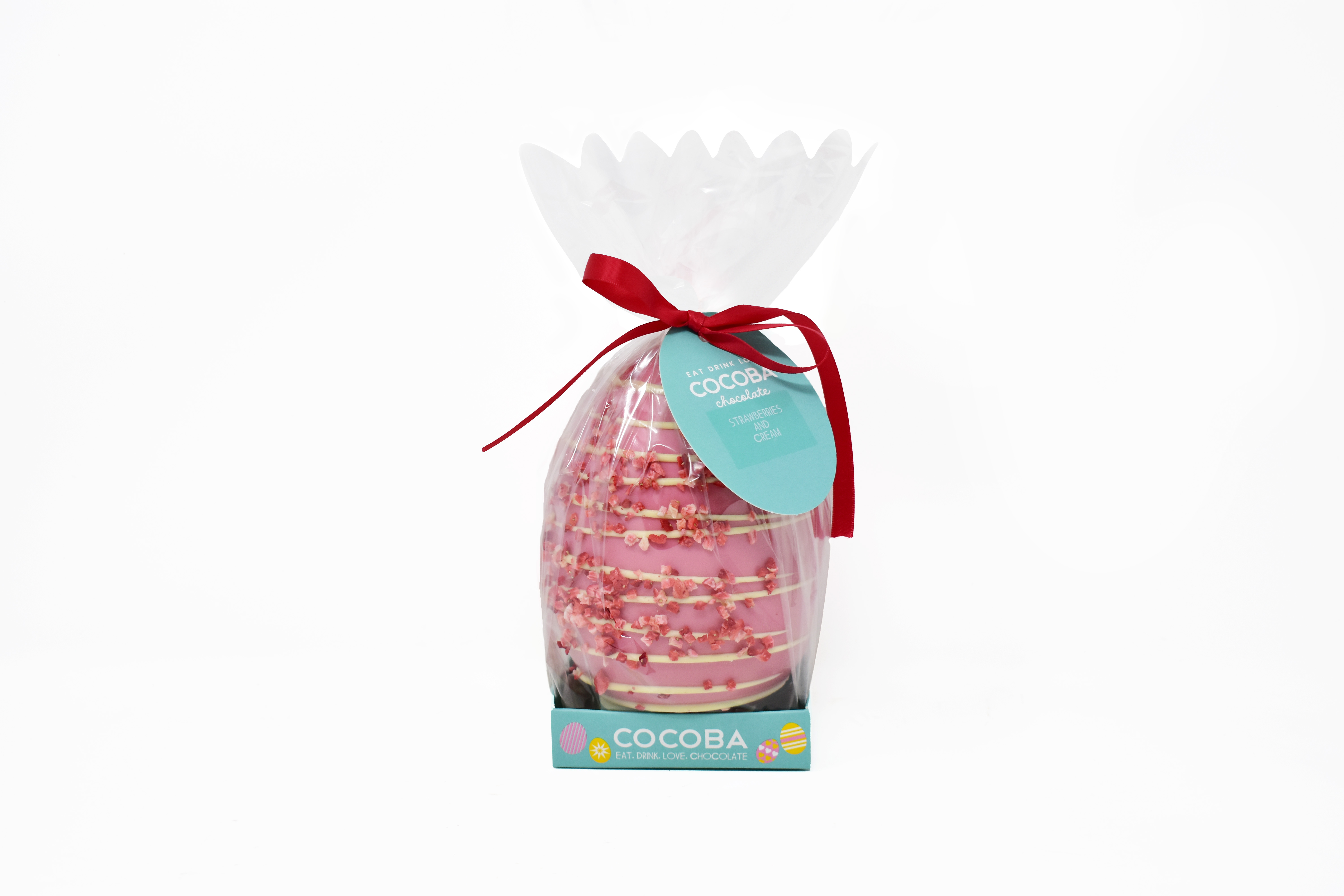 Picture of Strawberries & Cream Easter Egg with White Chocola