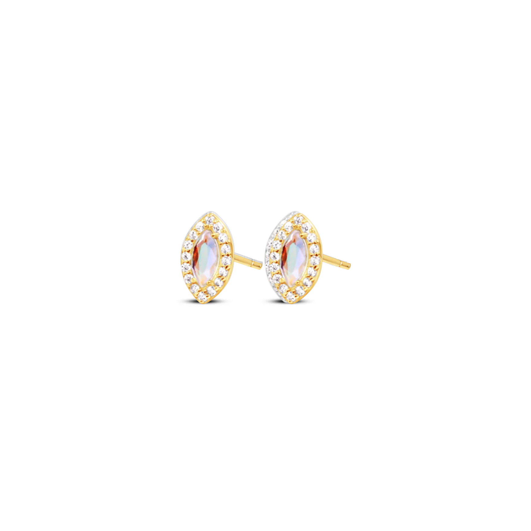 Picture of Good Eye Studs - 14K - Angel Aura Quartz