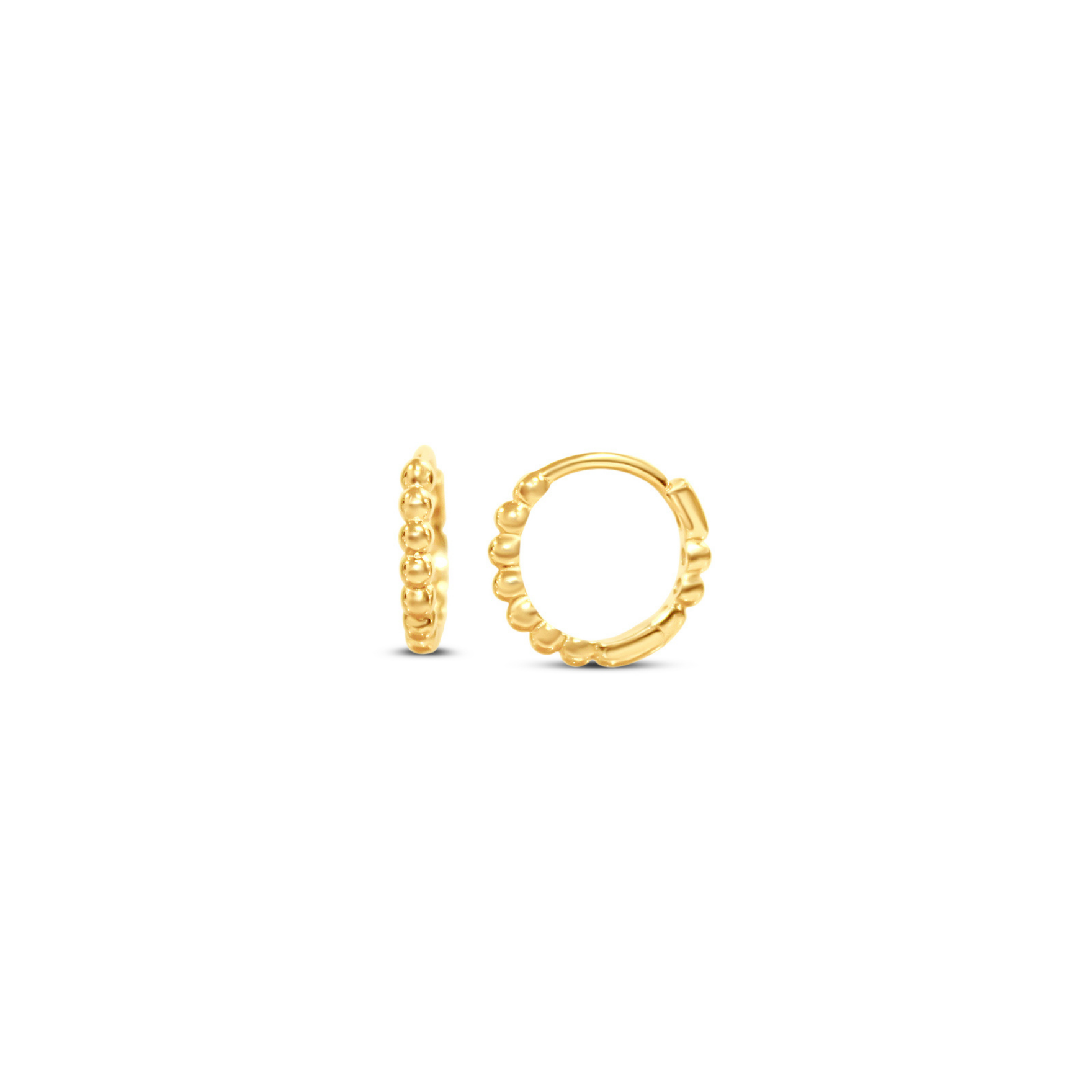 Picture of Beaded Hoops Small - 14K