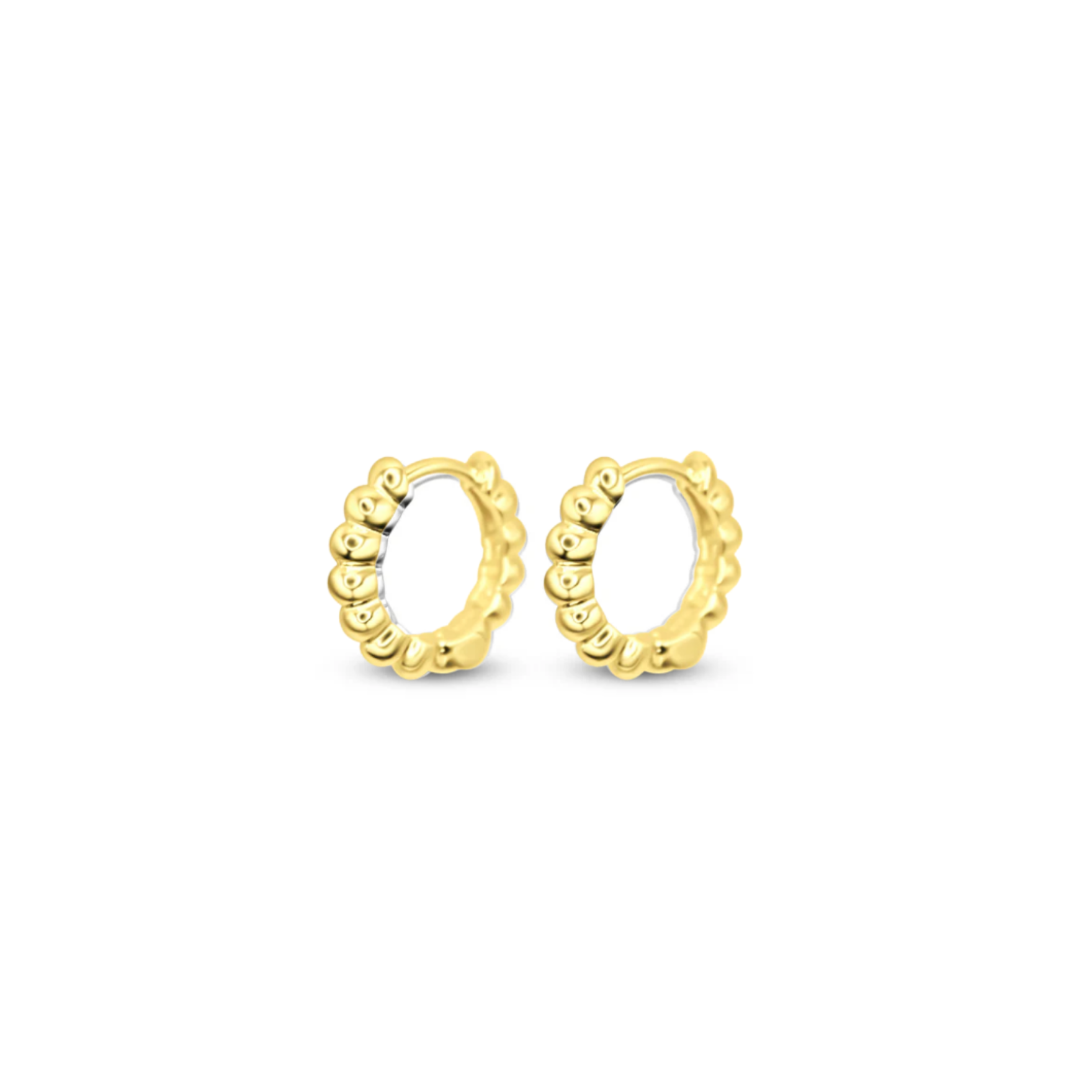 Picture of Beaded Hoops Medium - 14K