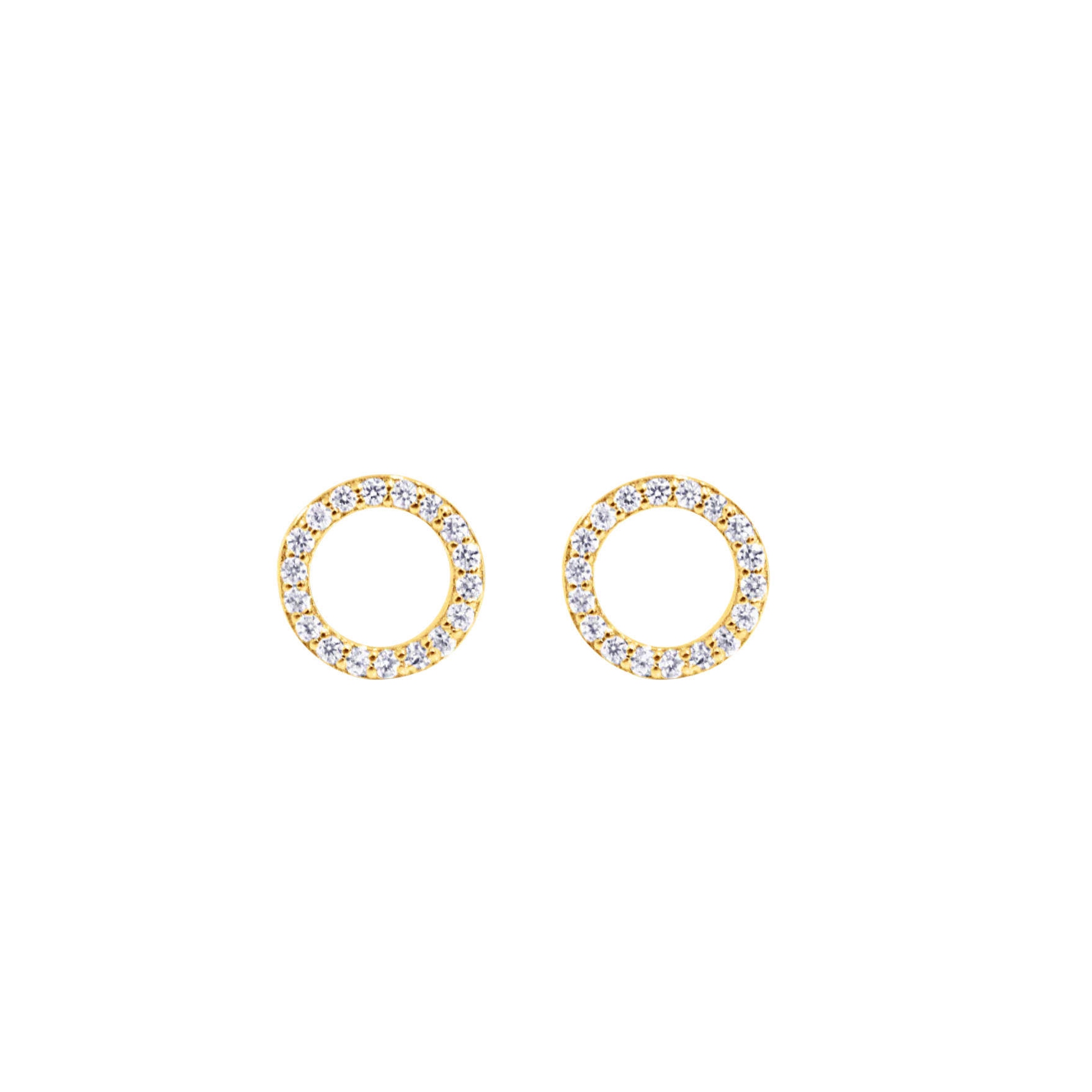 Picture of Pavé Halo Studs - 14K