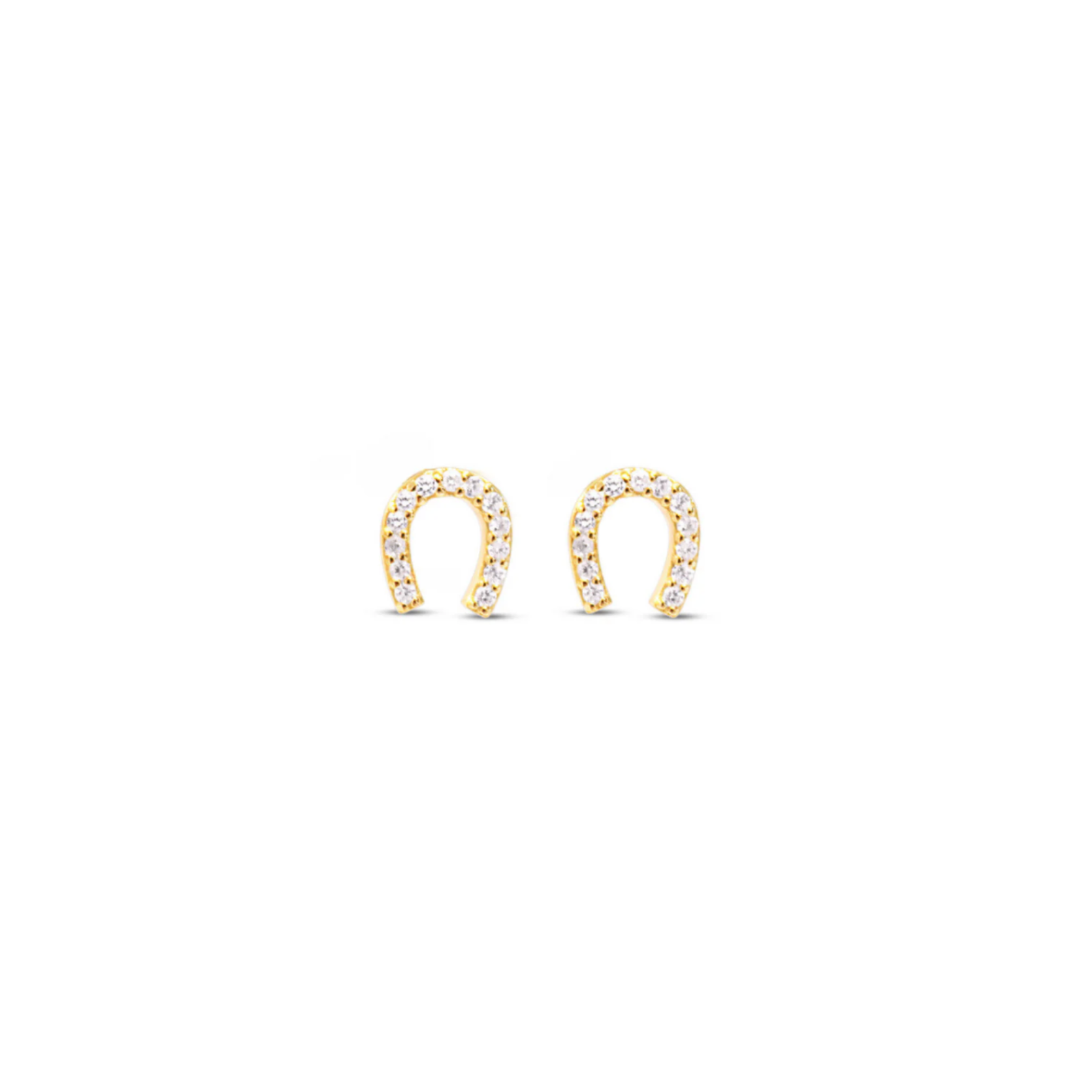 Picture of Lucky Horseshoe Studs - 14K