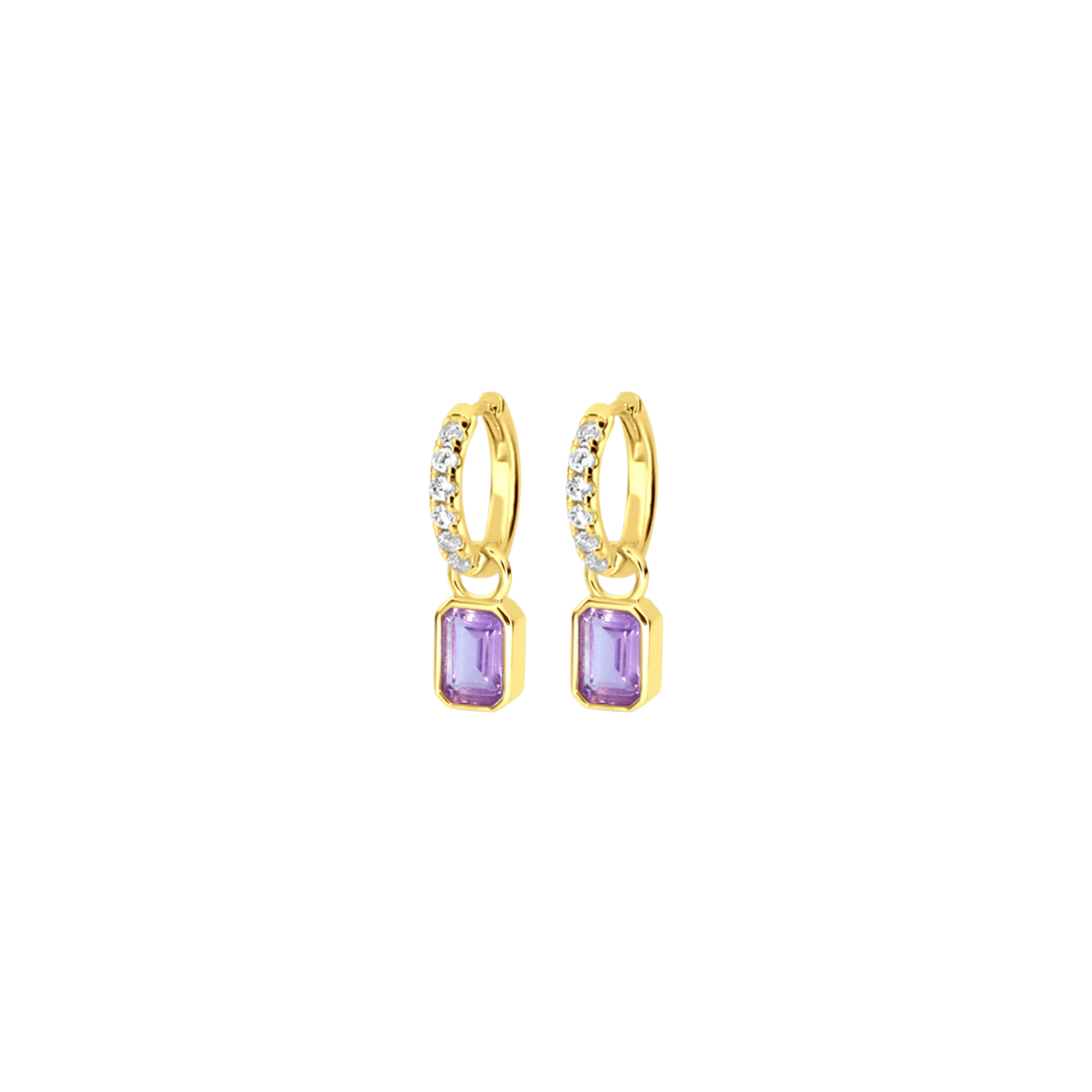 Picture of Mini Cushion Hoop - 14K - Lavender Quartz