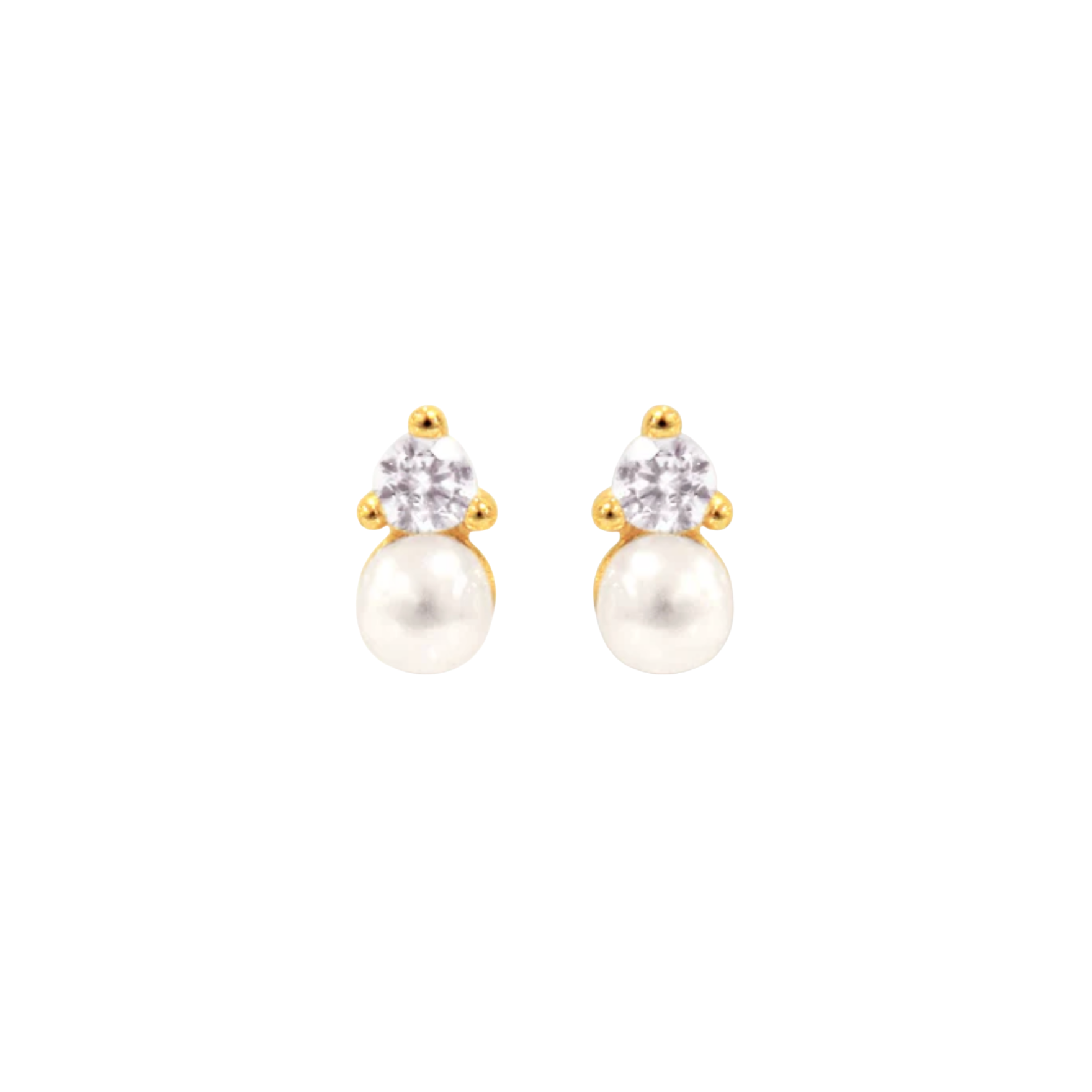 Picture of Mini Pearl Studs - 14K