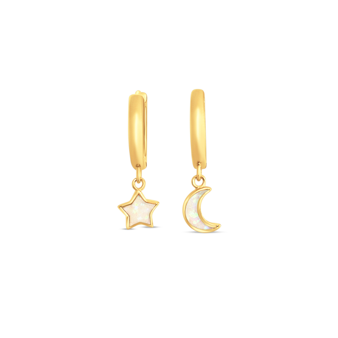 Picture of Starry Night Huggie Hoops - 14K