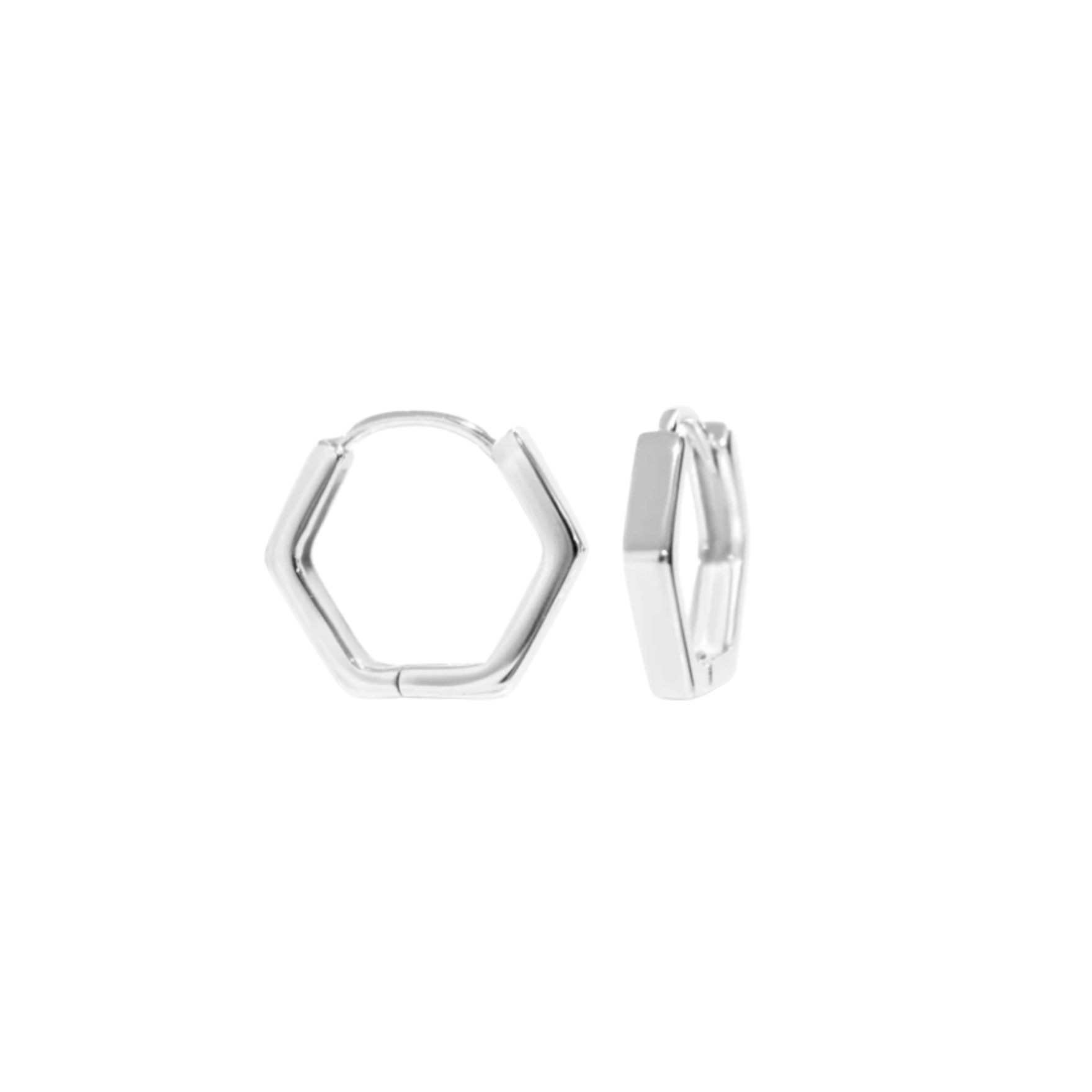 Picture of Bold Hex Hoops - SS