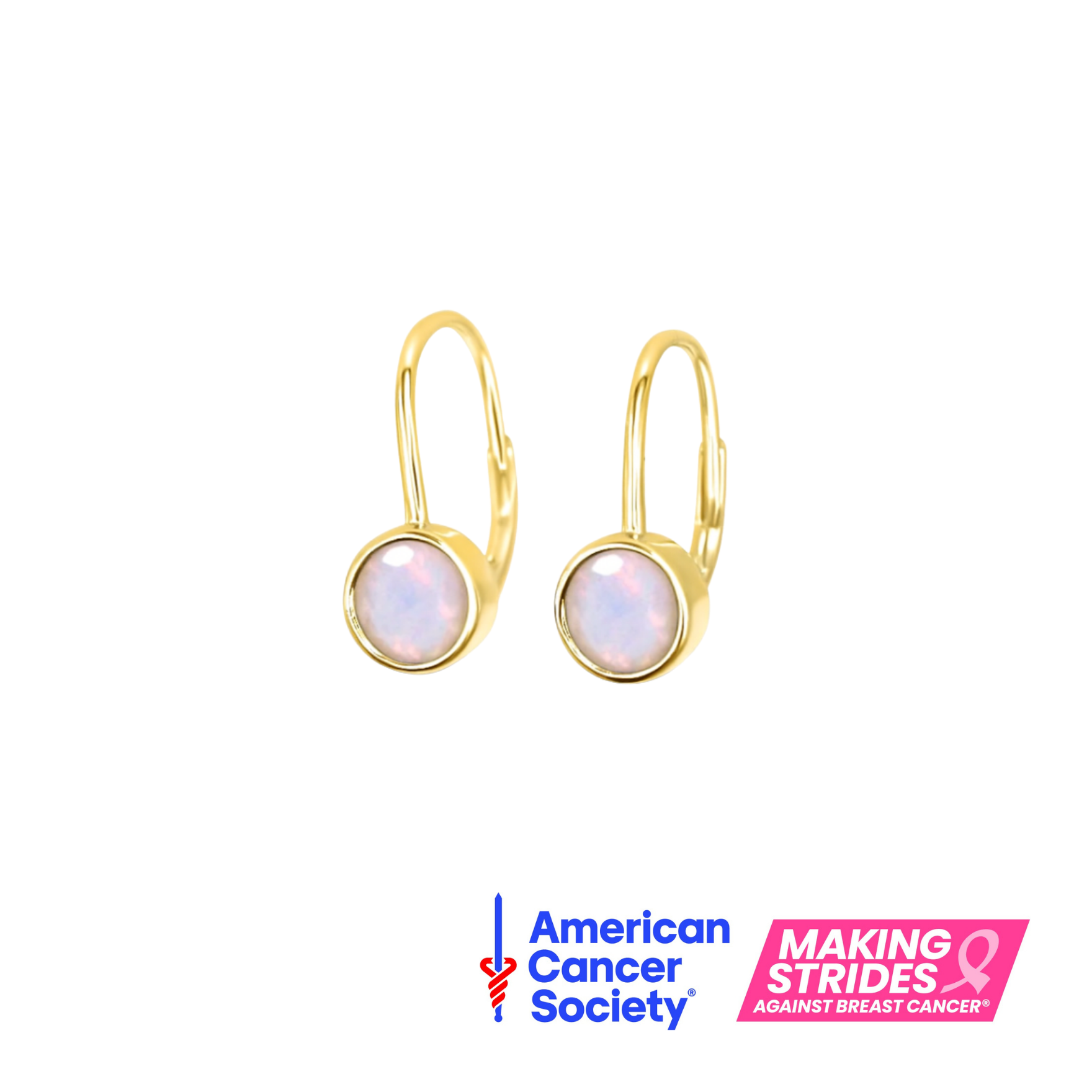 Picture of Chloe Leverbacks - 14K - Pink Opal CZ