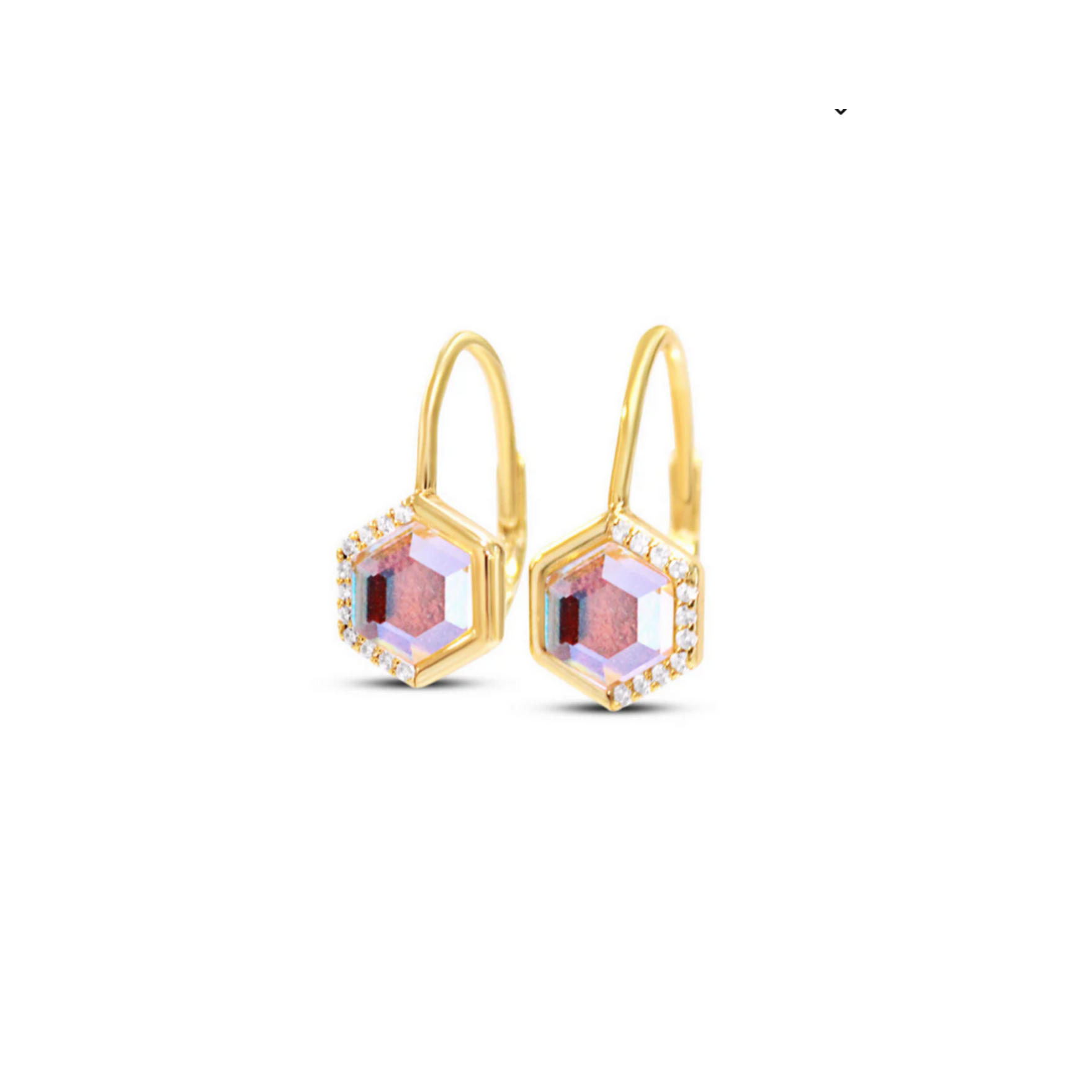 Picture of Stardust Leverback Earrings - 14K - Angel Aura Qua