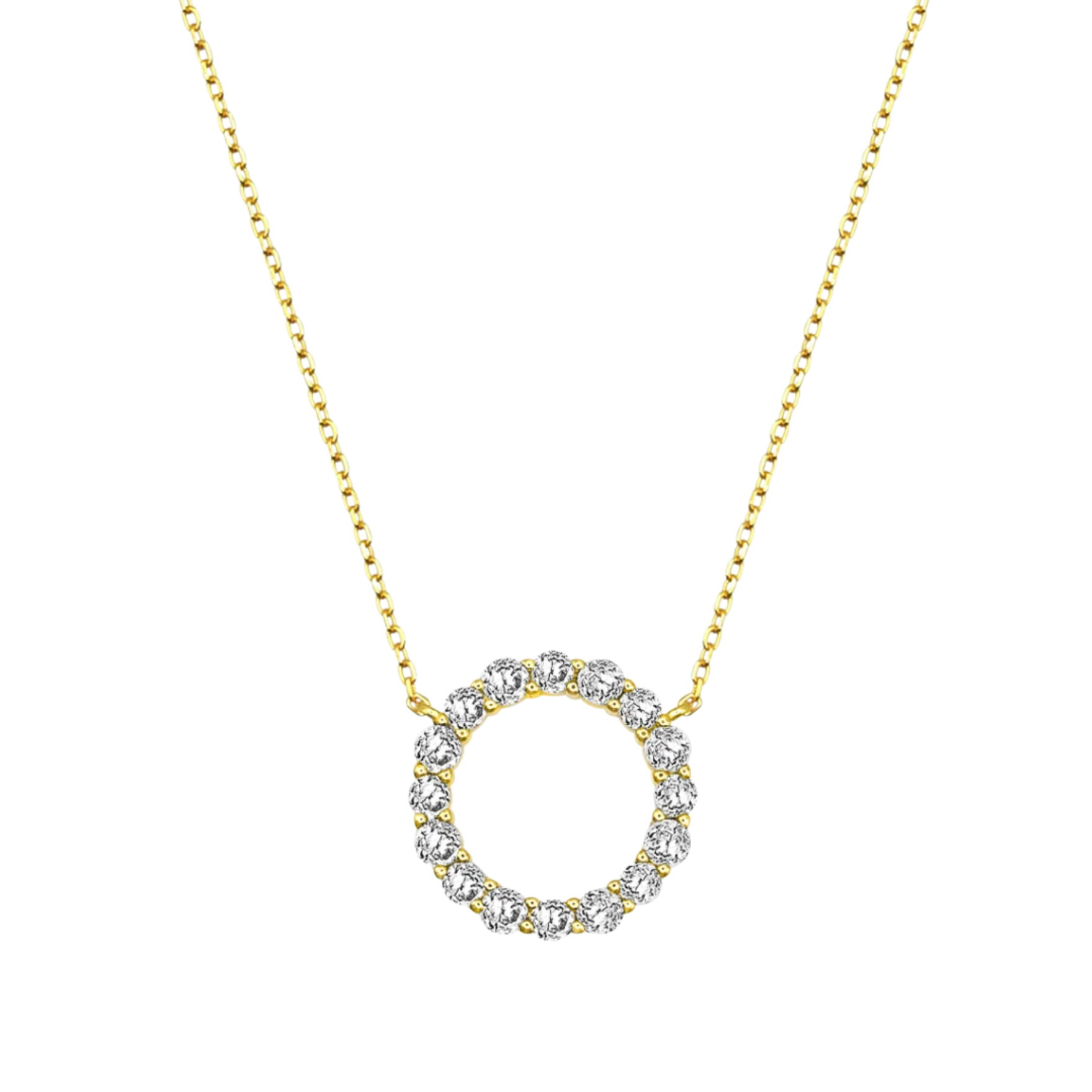 Picture of Infinity Necklace - 14K - White CZ