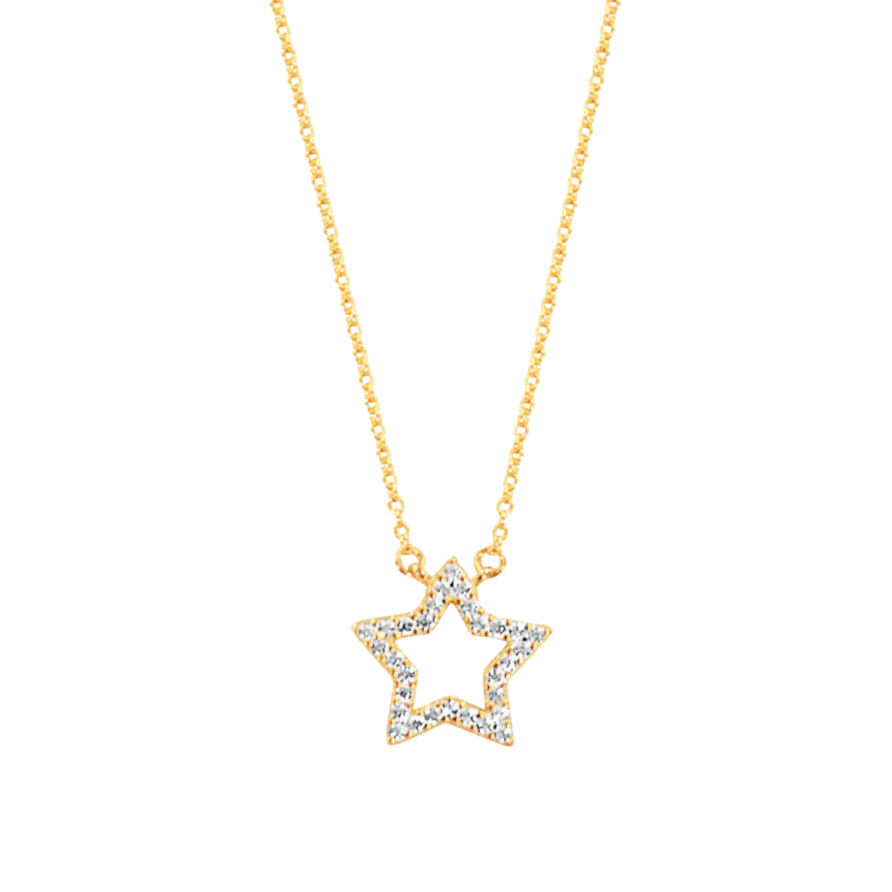 Picture of Pavé Star Necklace - 14K