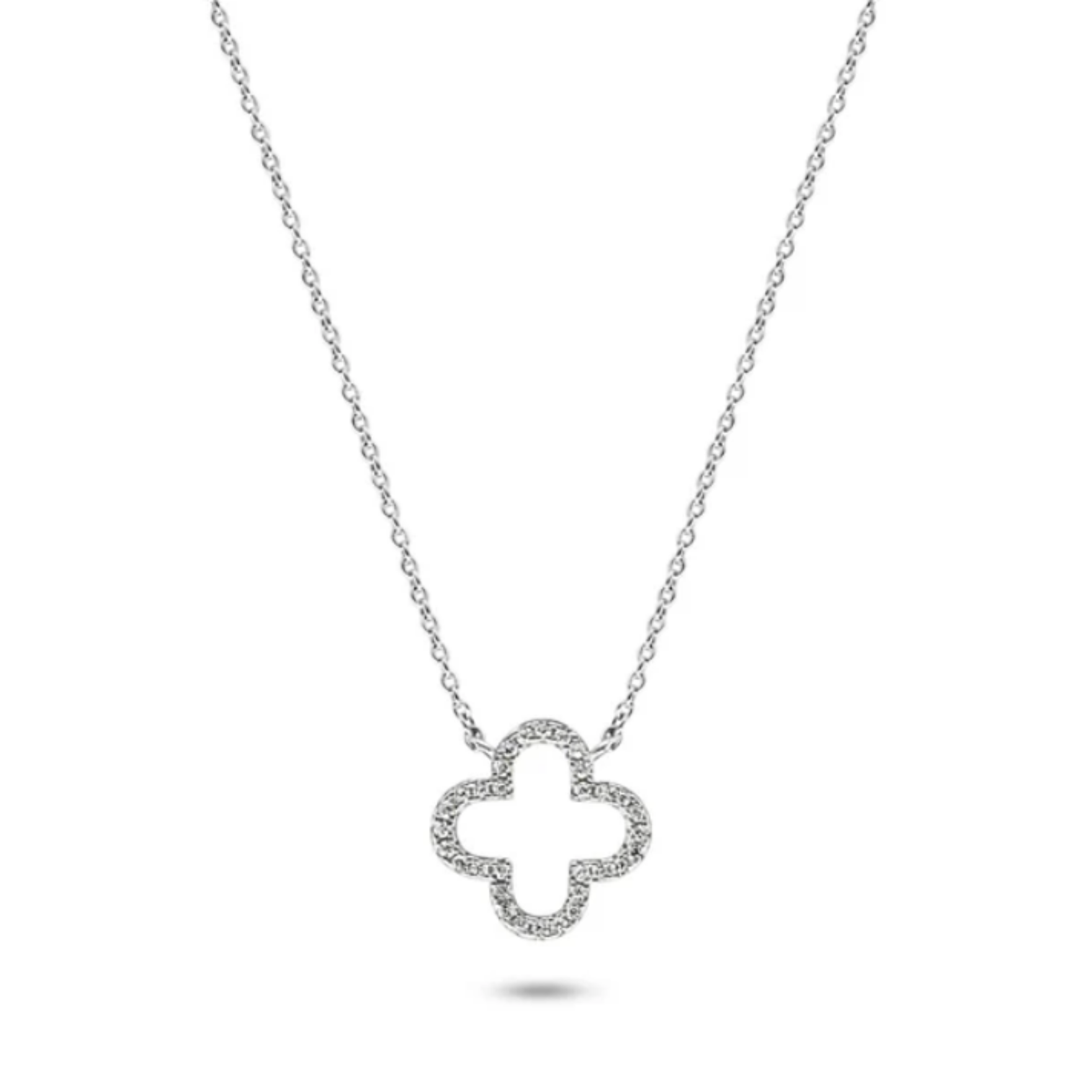 Picture of Pavé Clover Necklace - SS