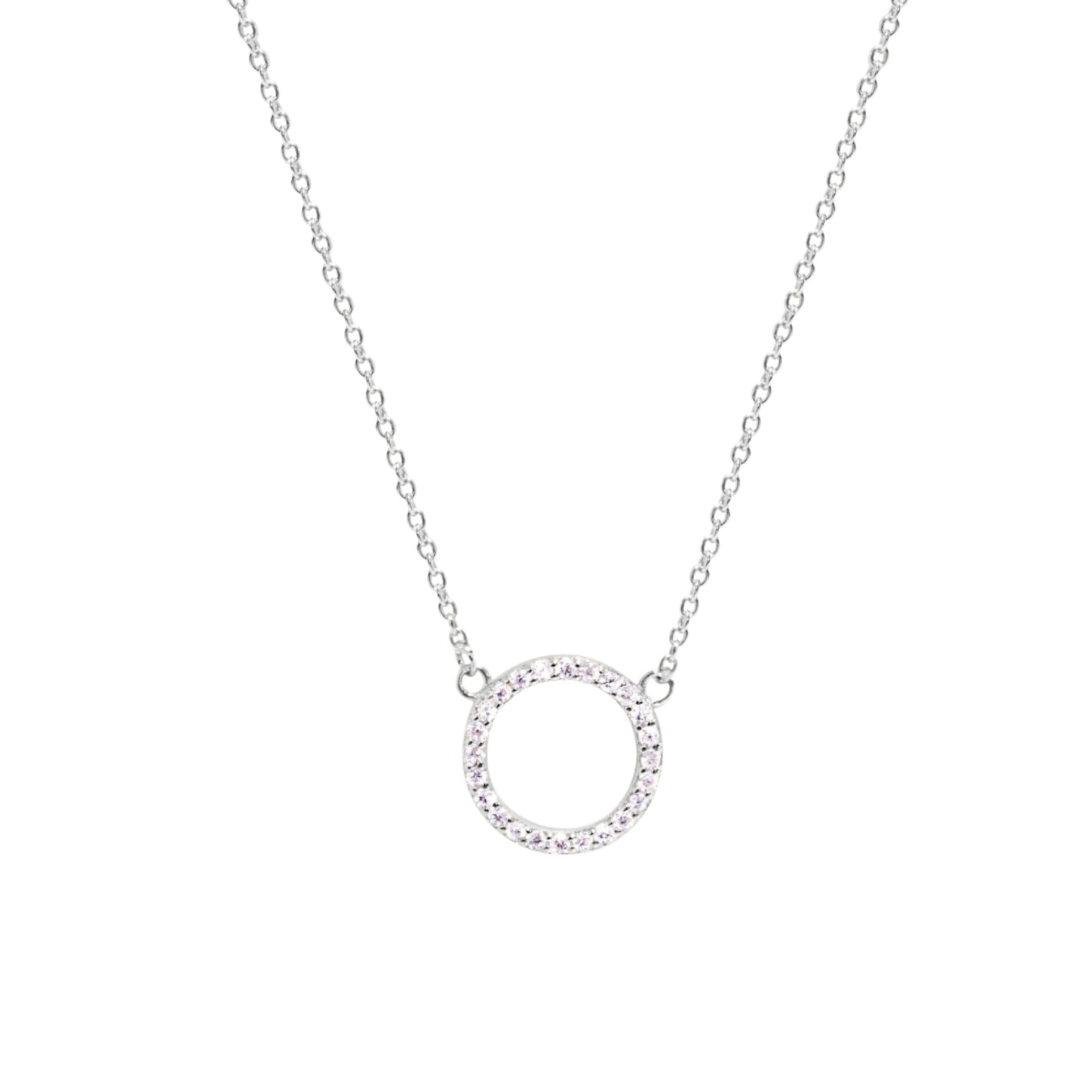 Picture of Pavè Halo Necklace - SS