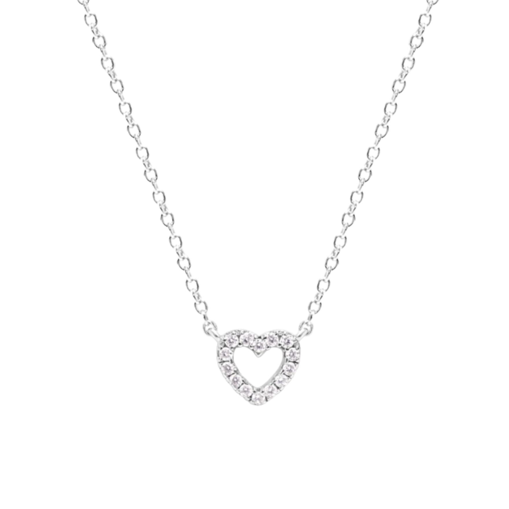 Picture of Mini Pavé Heart Necklace - SS