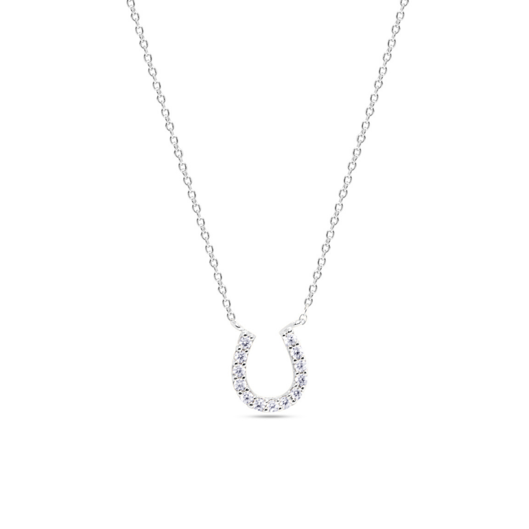 Picture of Pavé Horseshoe Necklace - SS