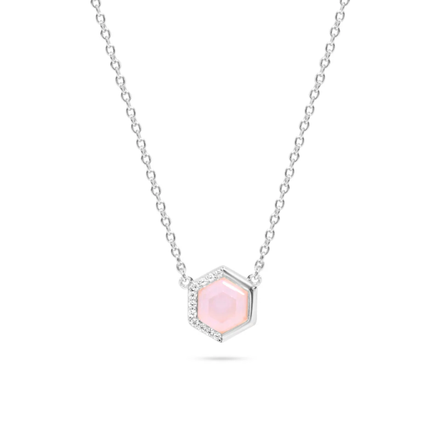 Picture of Stardust Necklace - SS - Rose CZ