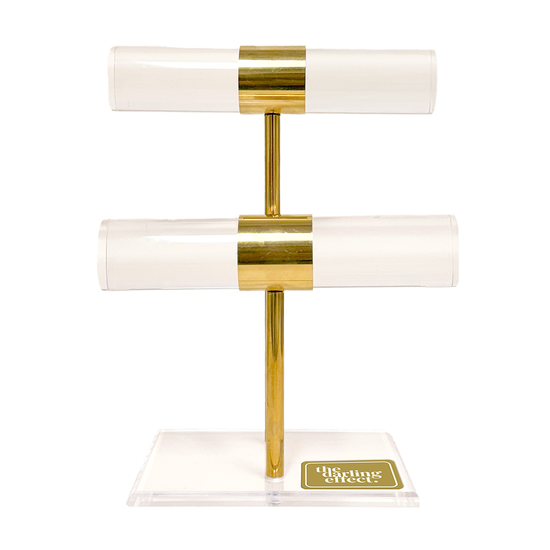 Picture of 2-Tier Acrylic Jewelry T-Bar Display (10")