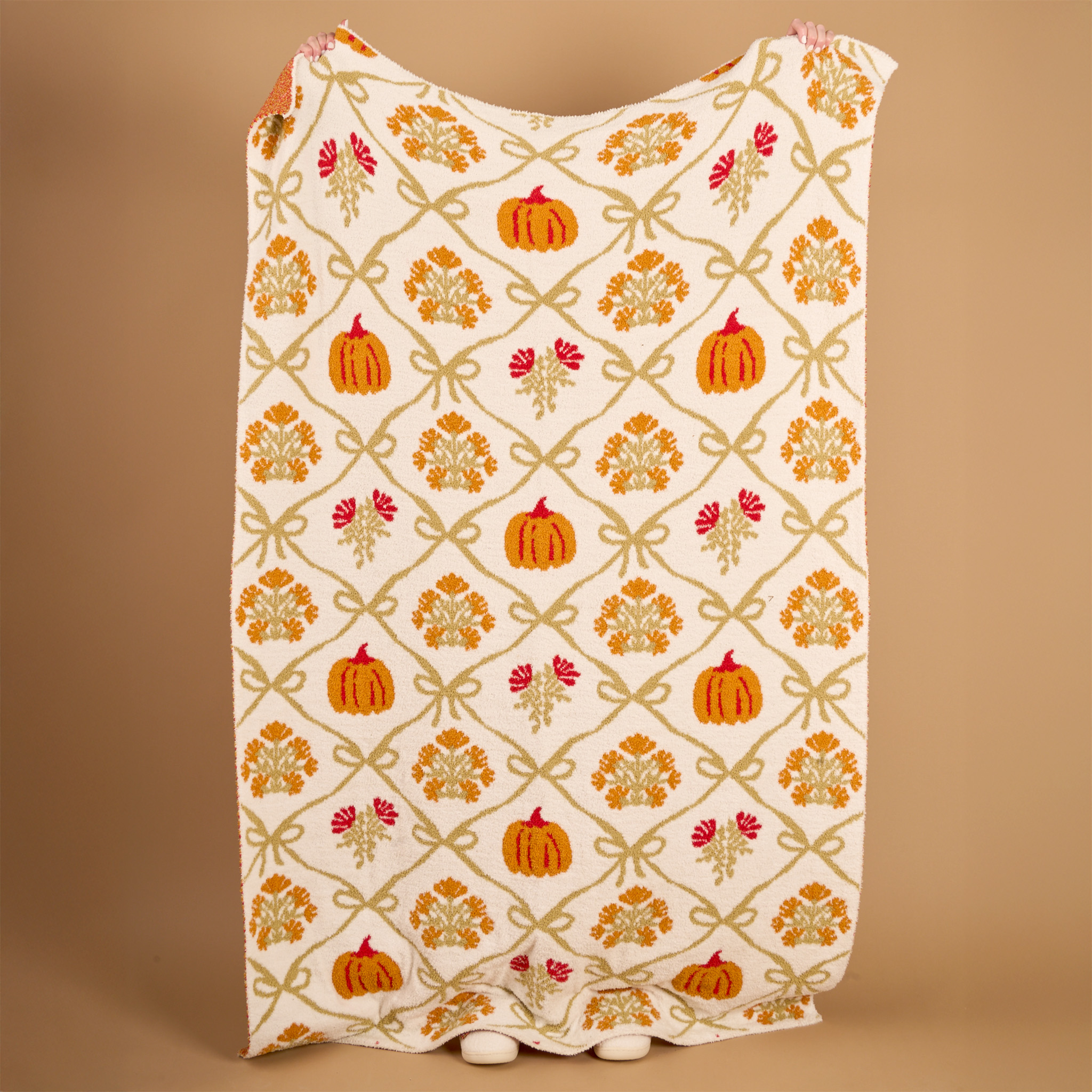 Picture of Cozy Dreams Luxe Blanket-Patchwork Pumpkins
