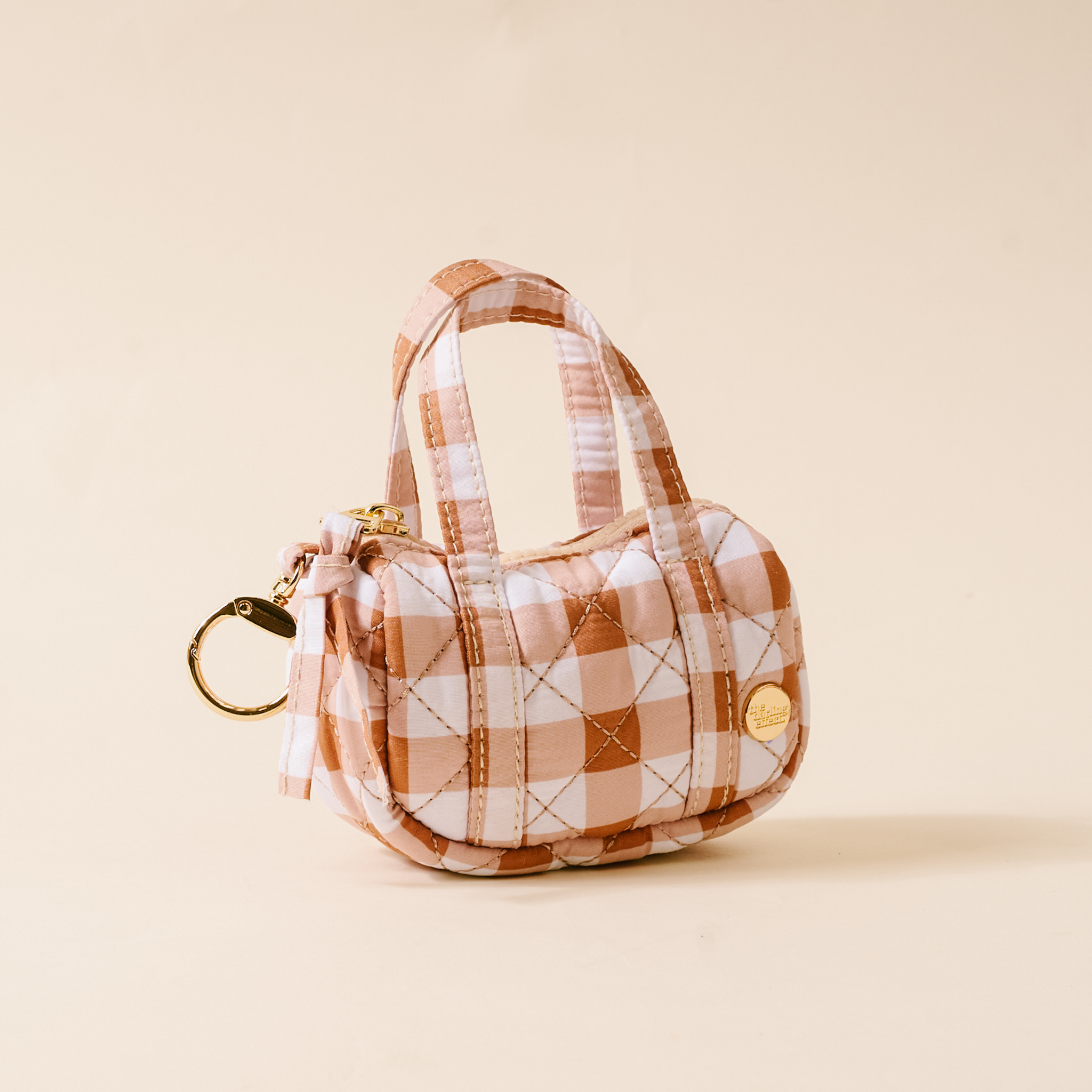 Picture of Itty Bitty Duffle Bag Charm-Maple Gingham