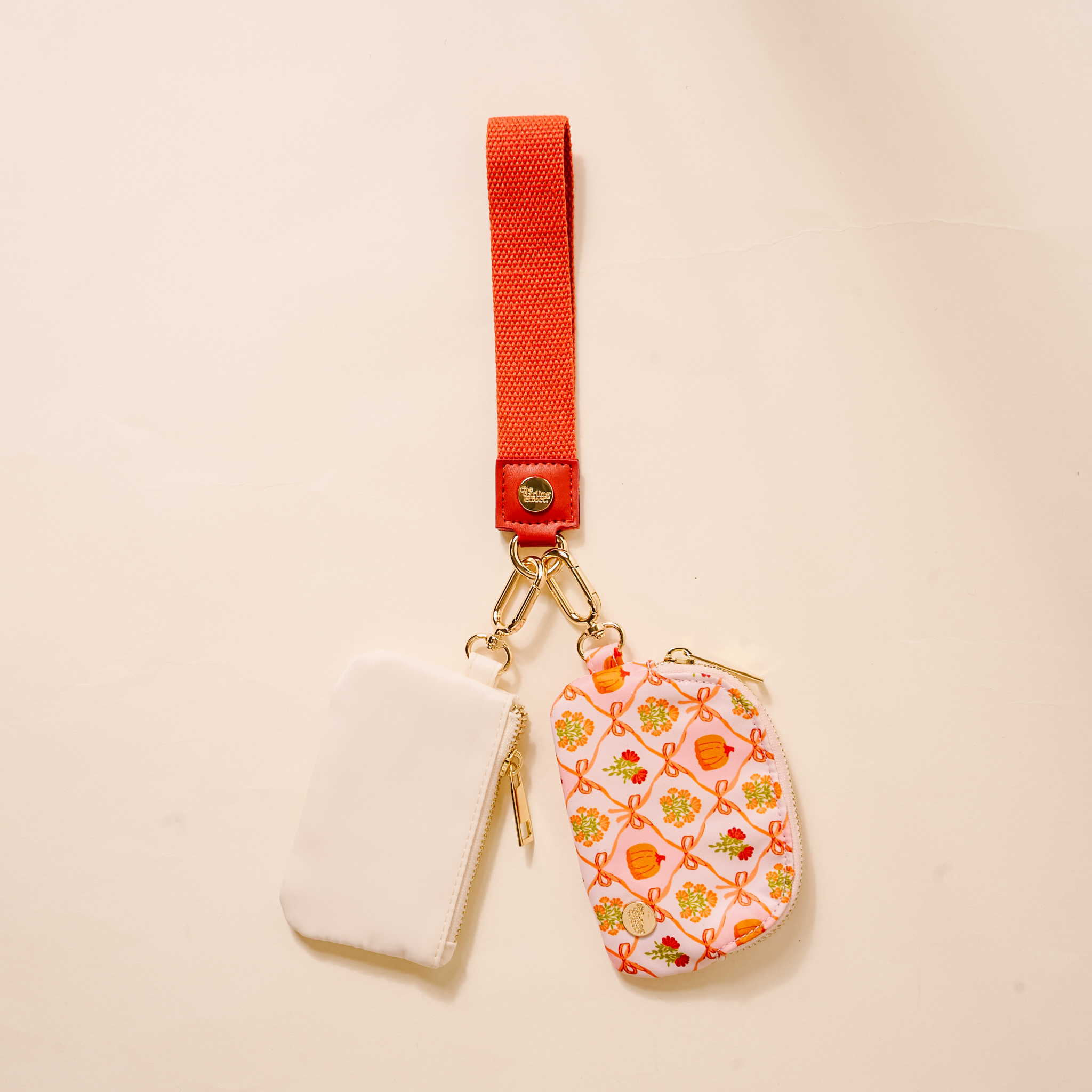 Picture of Dynamic Duo Pouch Wristlet-Patchwork Pumpkins