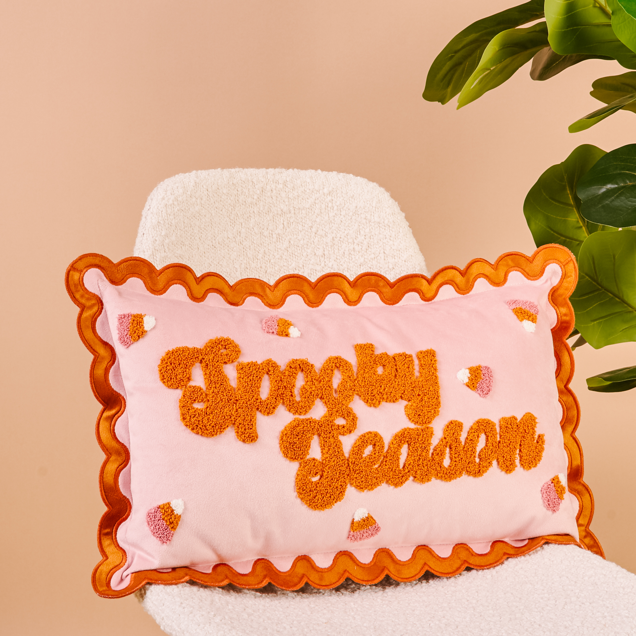 Picture of Scalloped Rectangle Throw Pillow-Spooky Season