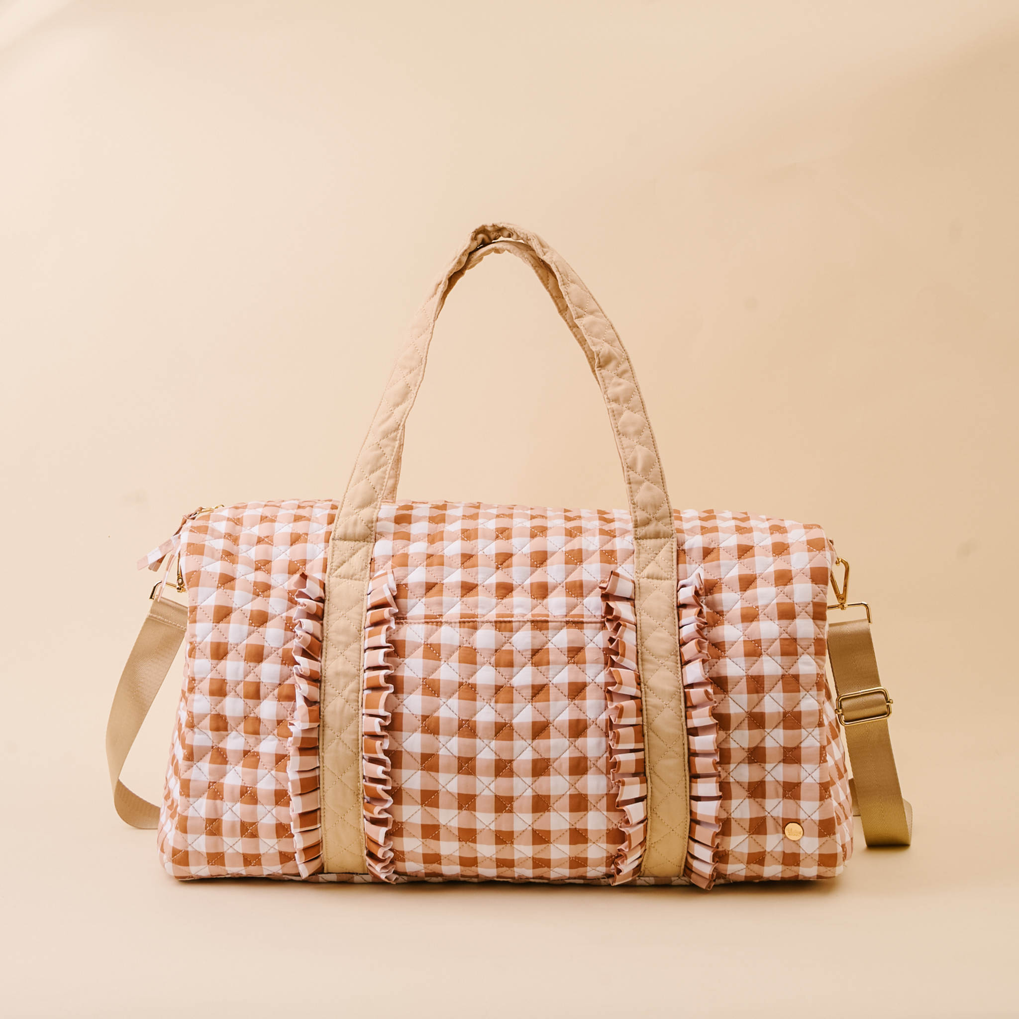 Picture of On-the-Go Quilted Weekender Bag-Maple Gingham