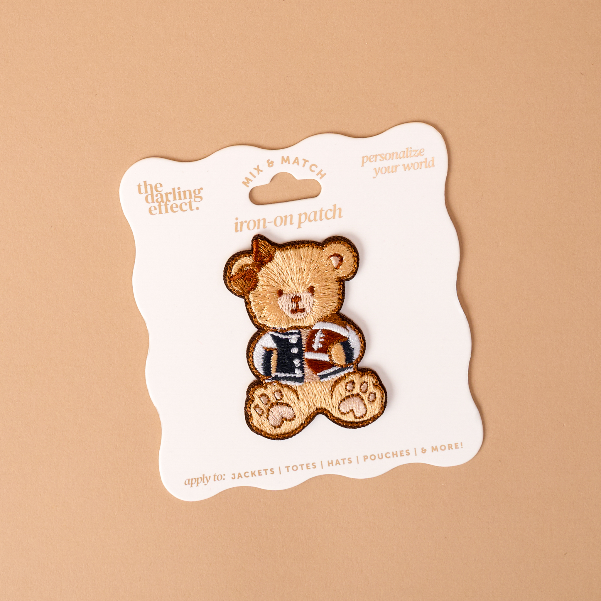 Picture of Mix & Match Iron-On Patch-Touchdown Teddy