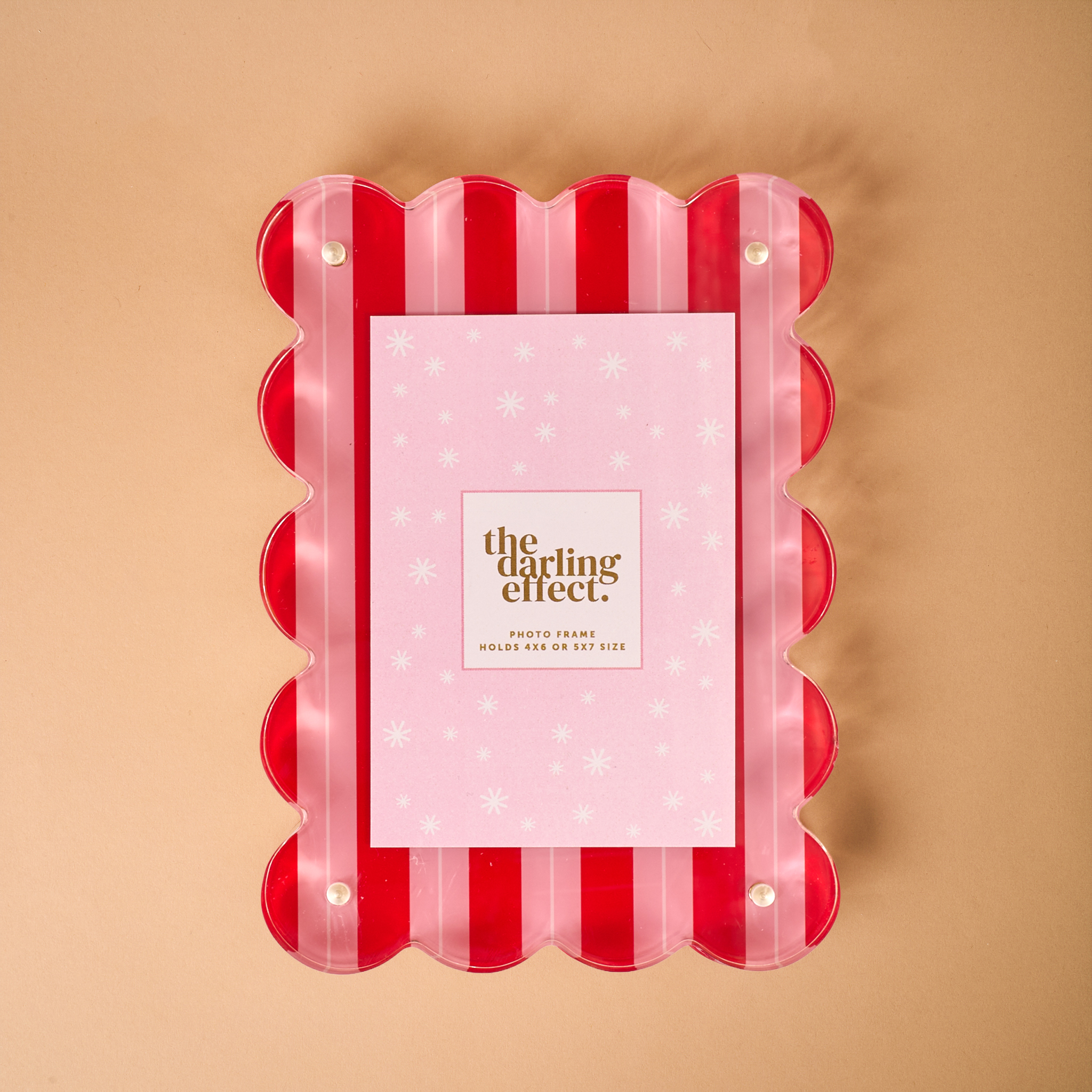Picture of Rectangle Scalloped Acrylic Frame-Peppermint Strip