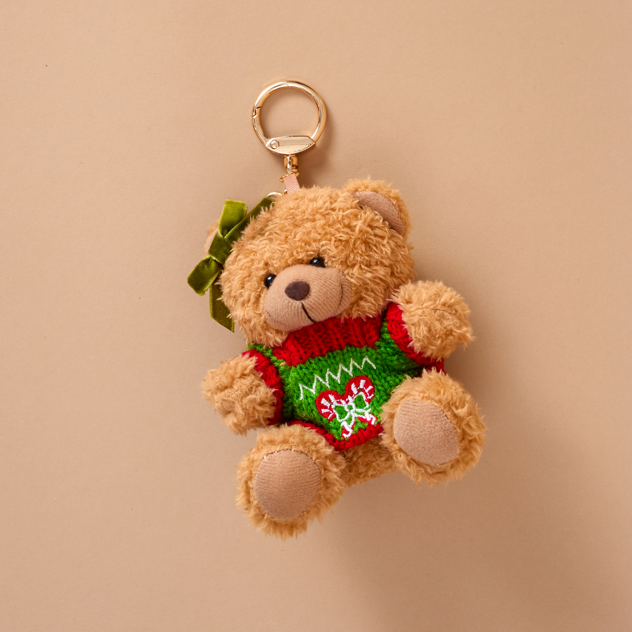 Picture of Teddy Bear Bag Charm-Peppermint Twist