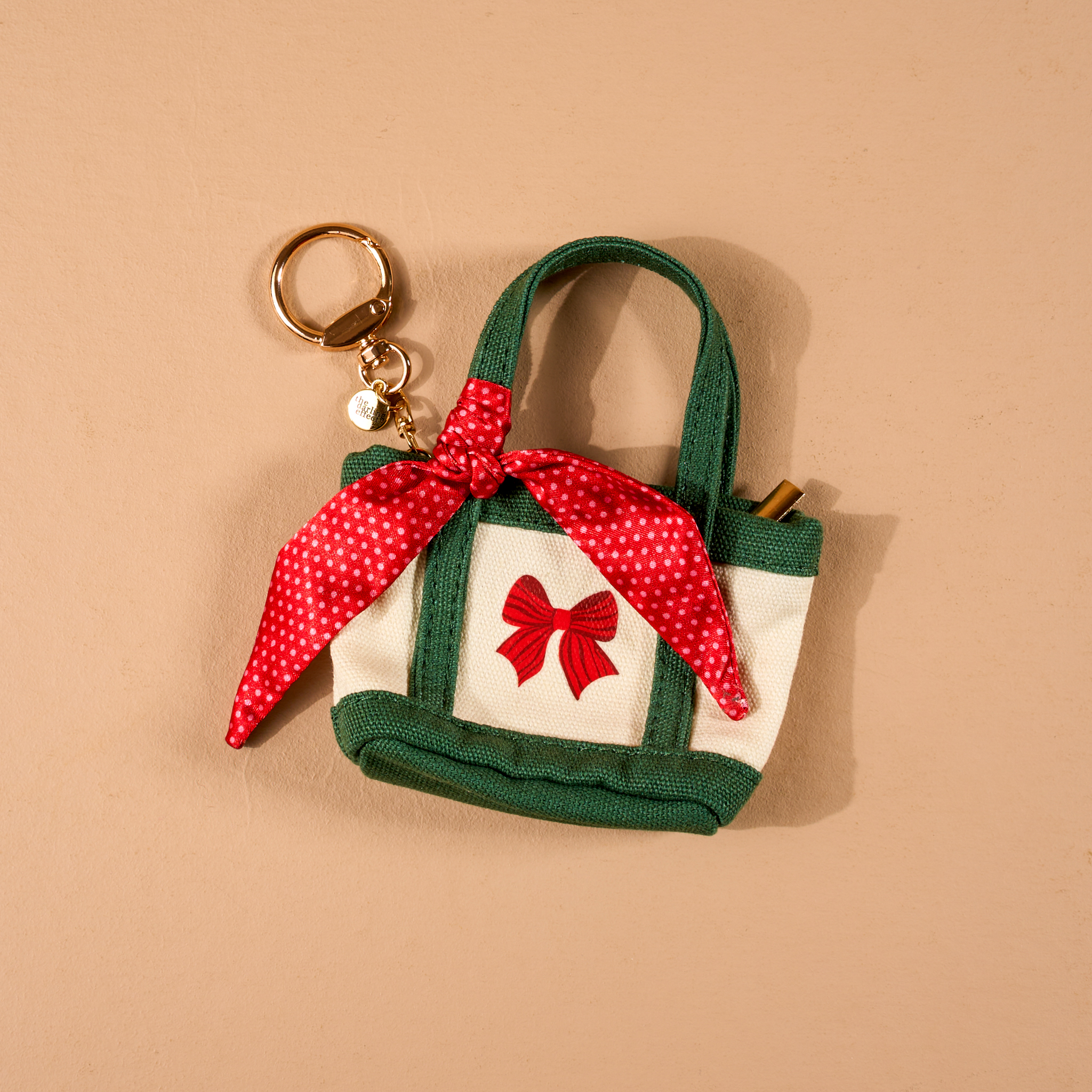 Picture of Tiny Tote Bag Charm-Merry Little Bow