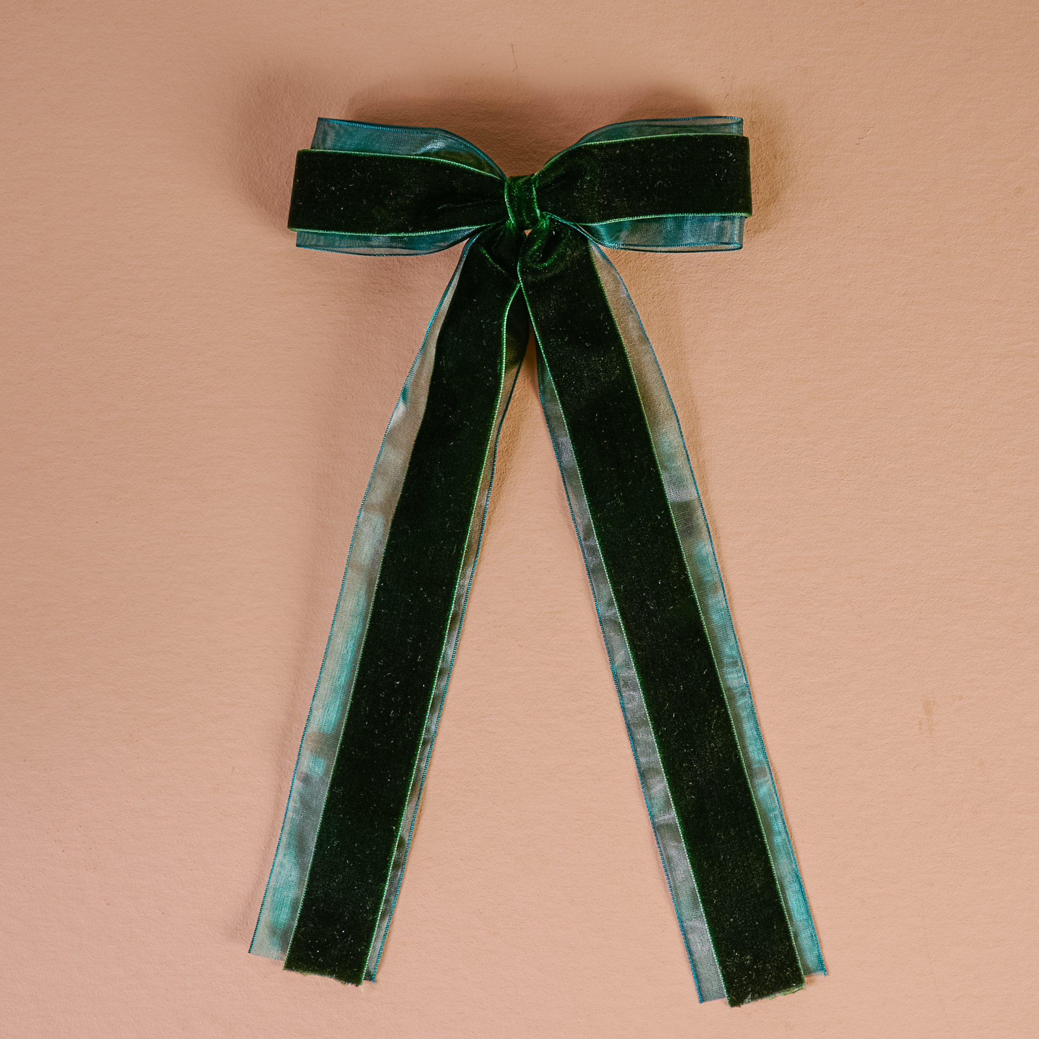 Picture of Velvet Luxe Layered Hair Bow-Green