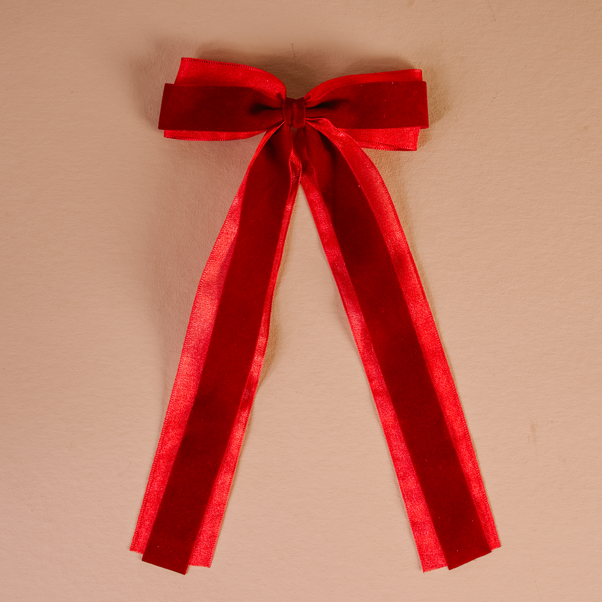 Picture of Velvet Luxe Layered Hair Bow-Red