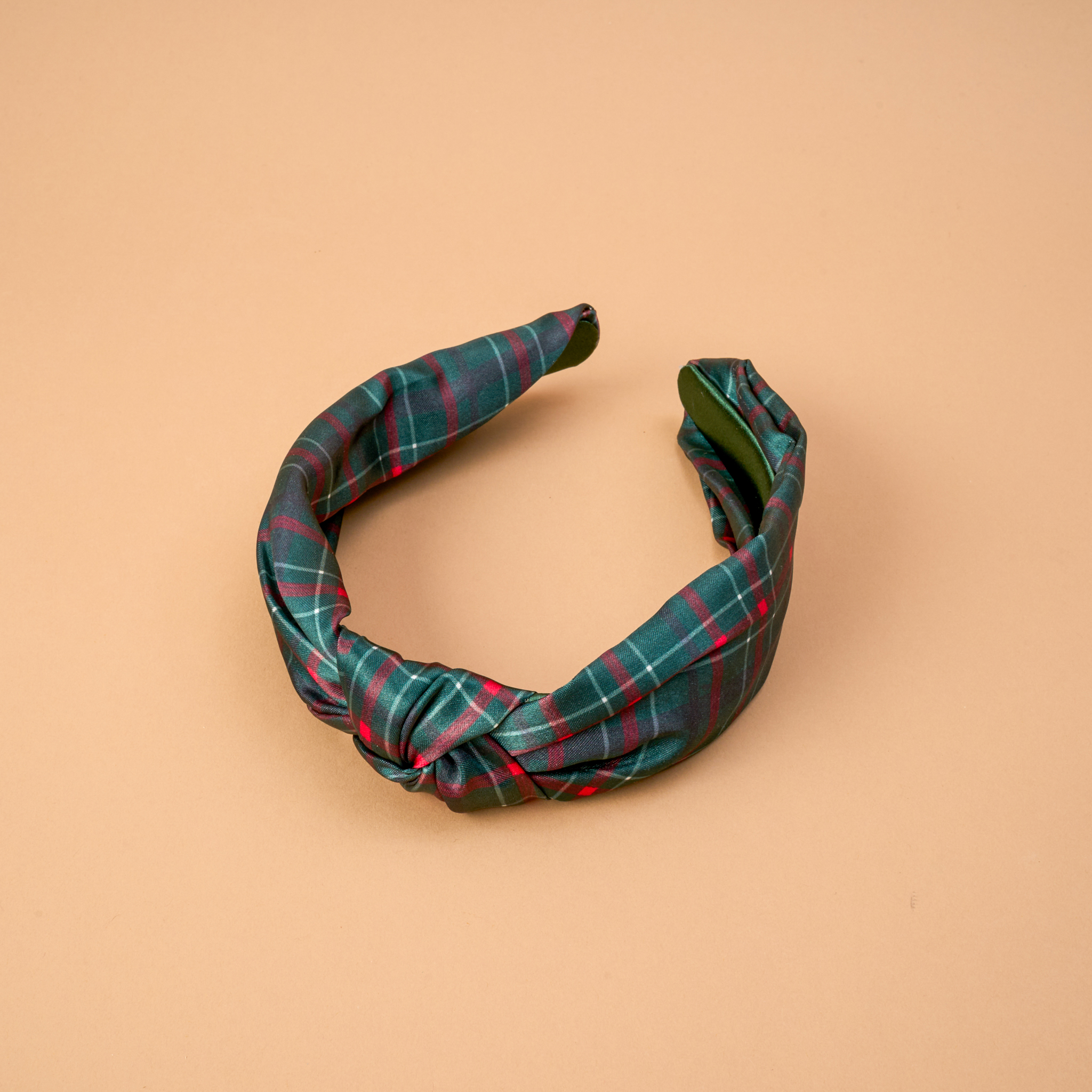 Picture of Classic Twist Headband-Evergreen Plaid