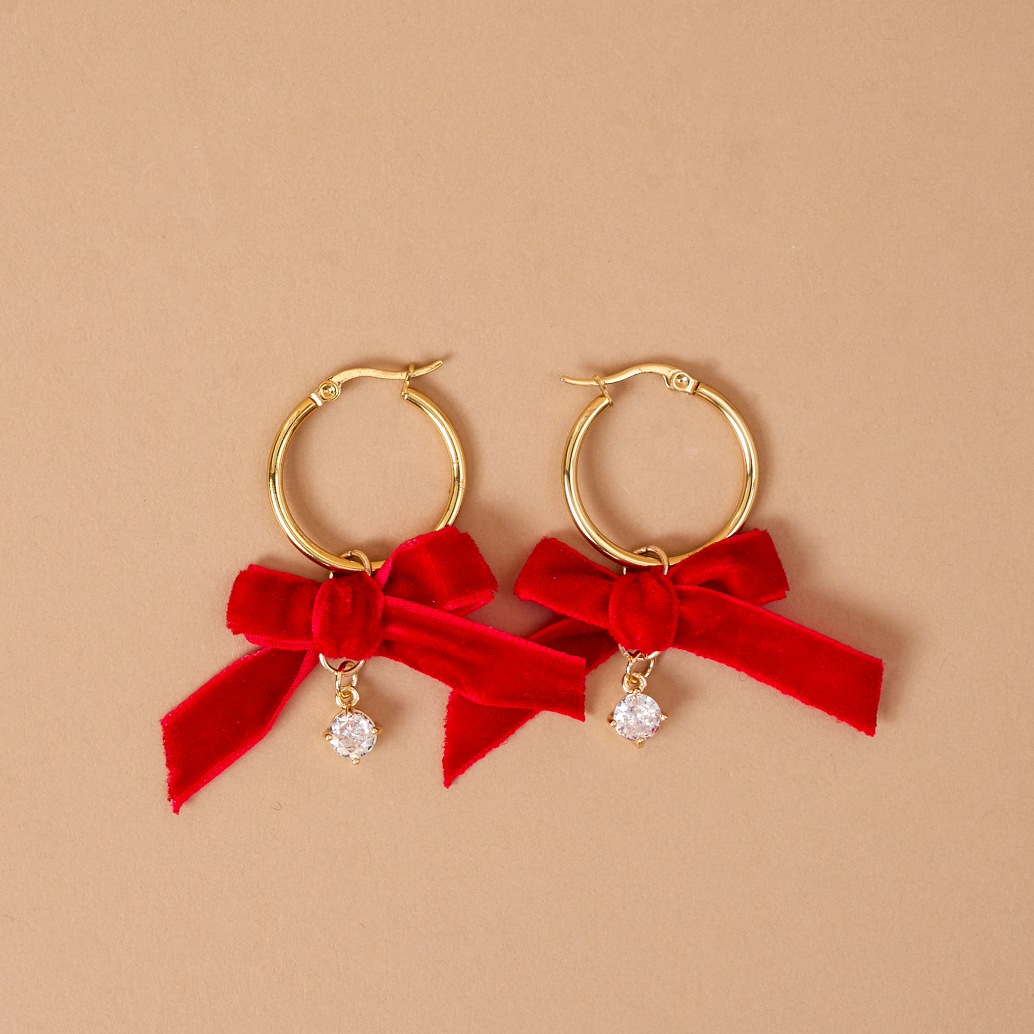 Picture of Signature Hoop Earrings-Ruby Ribbon