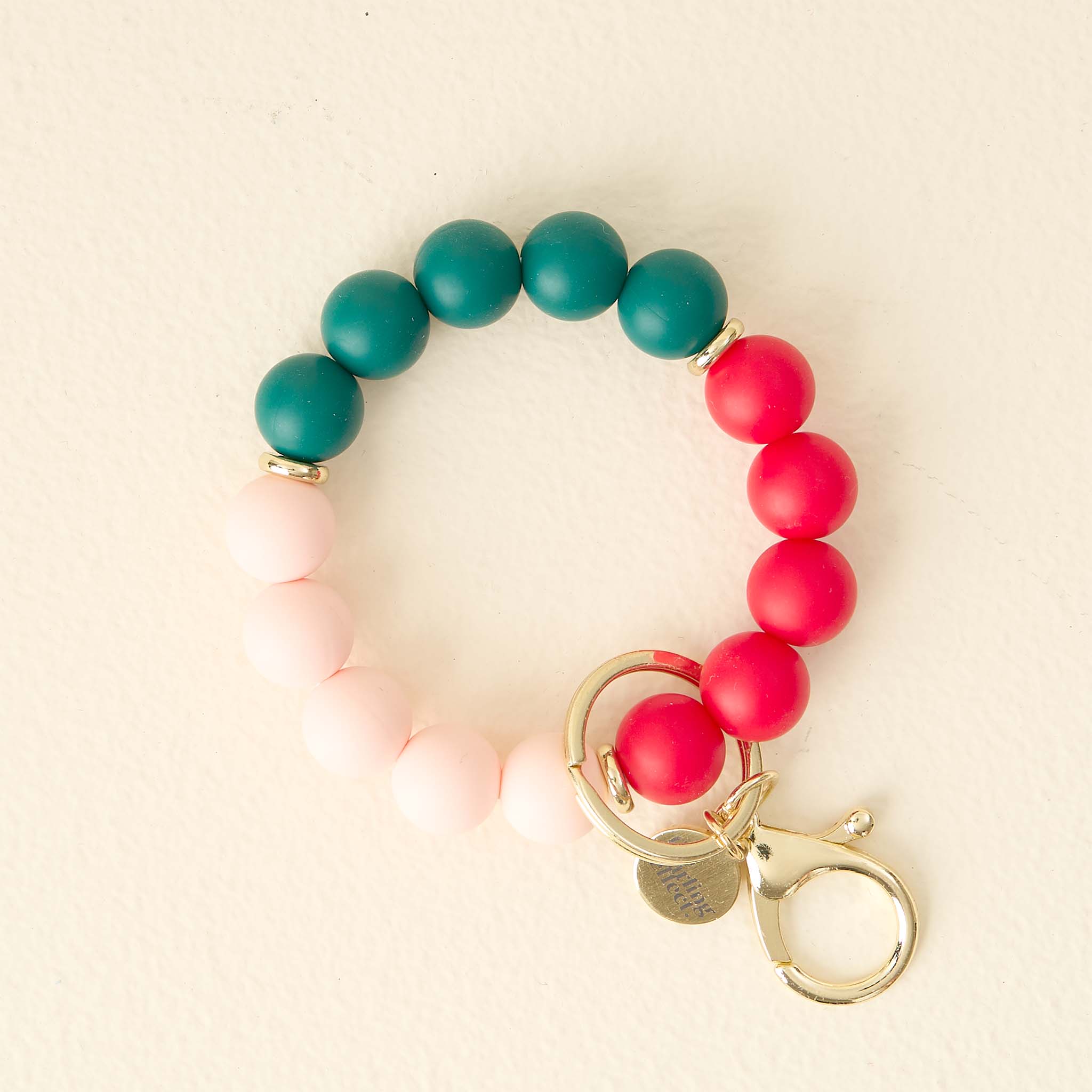 Picture of Hands-Free Keychain Wristlet-Holly Jolly