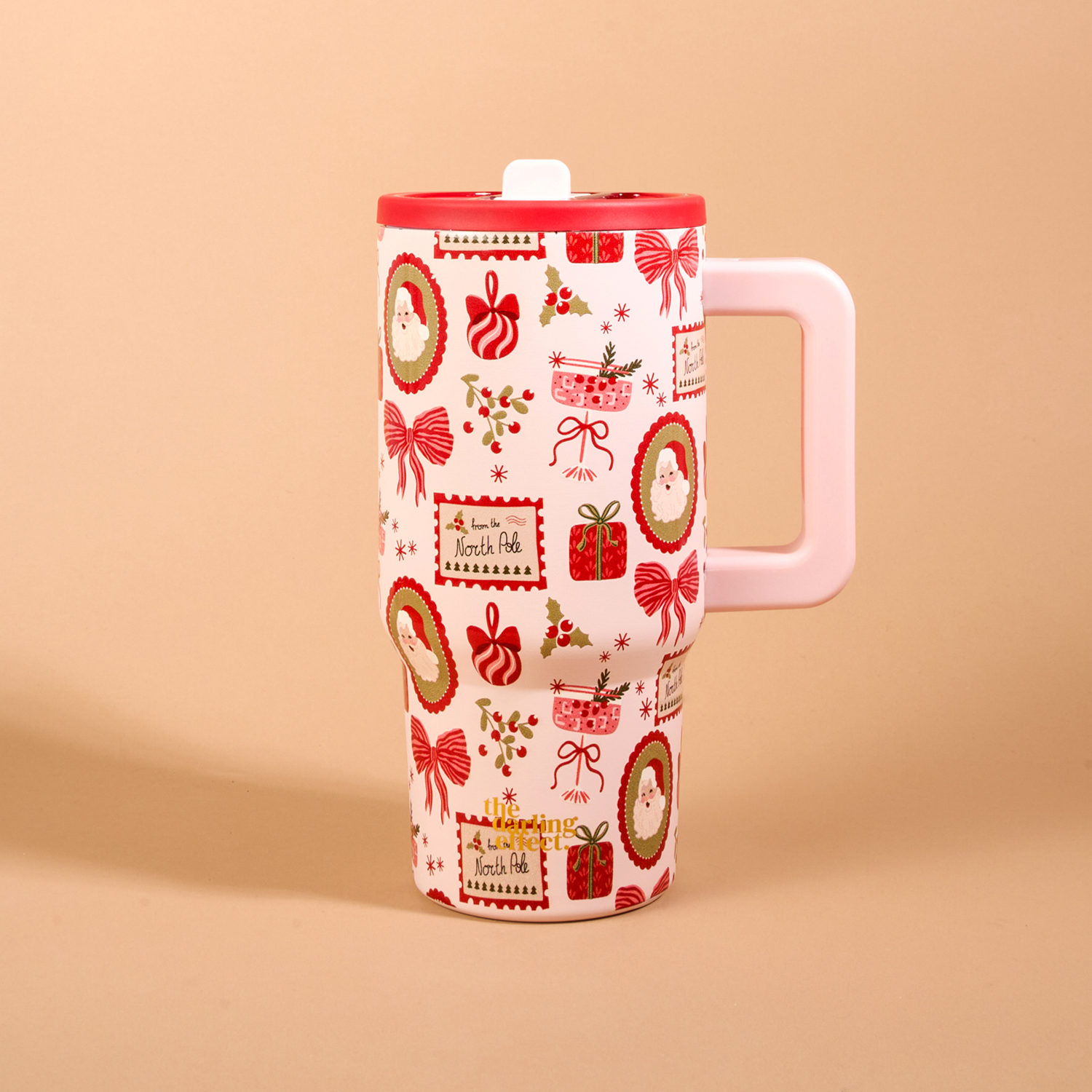 Picture of 20 oz Lifestyle Flip Straw Tumbler-Mistletoe Magic
