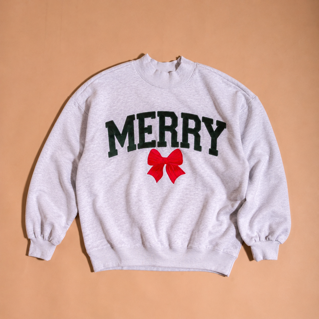 Picture of Mockneck Sweatshirt-L-Merry Bow