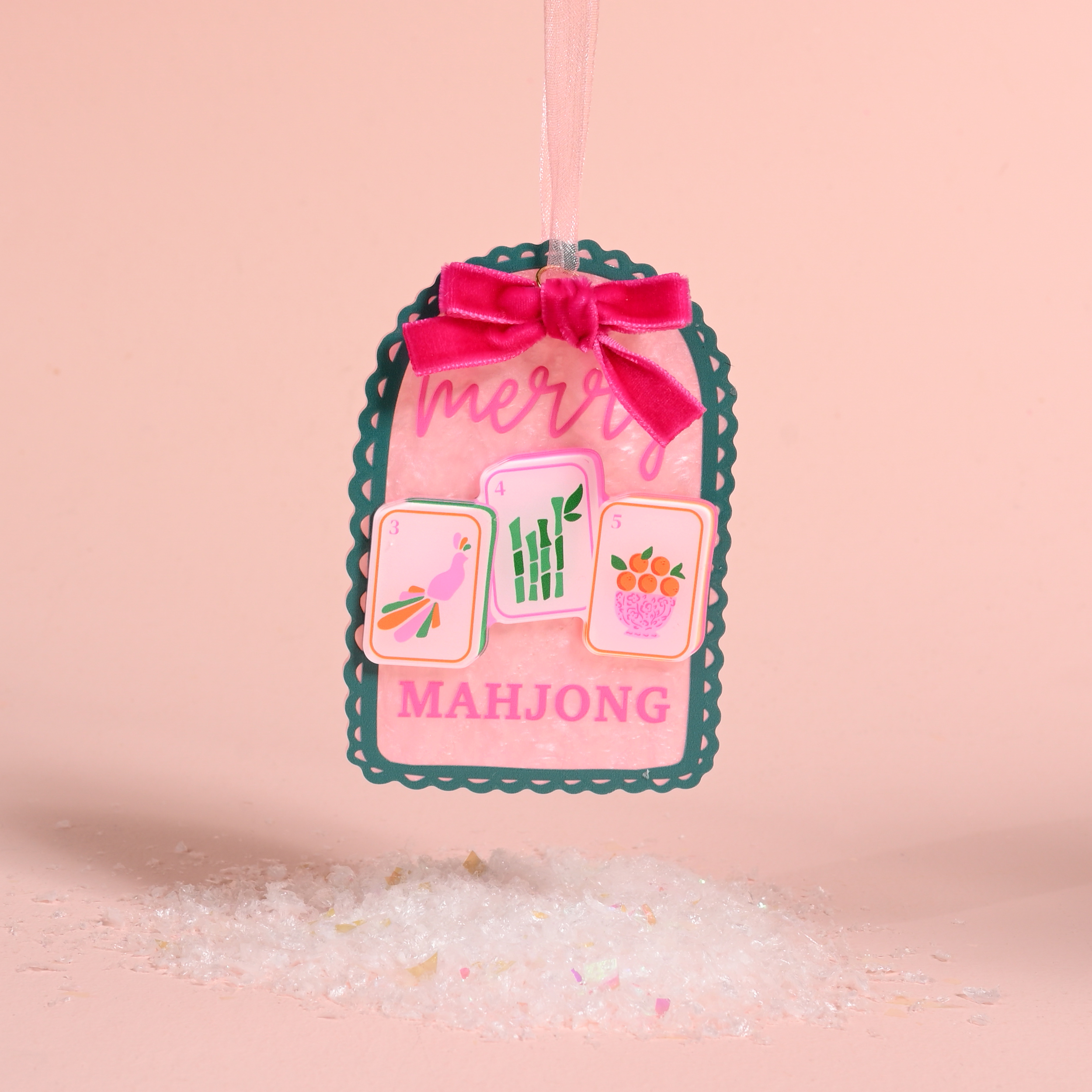 Picture of Acrylic Ornament-Merry Mahjong