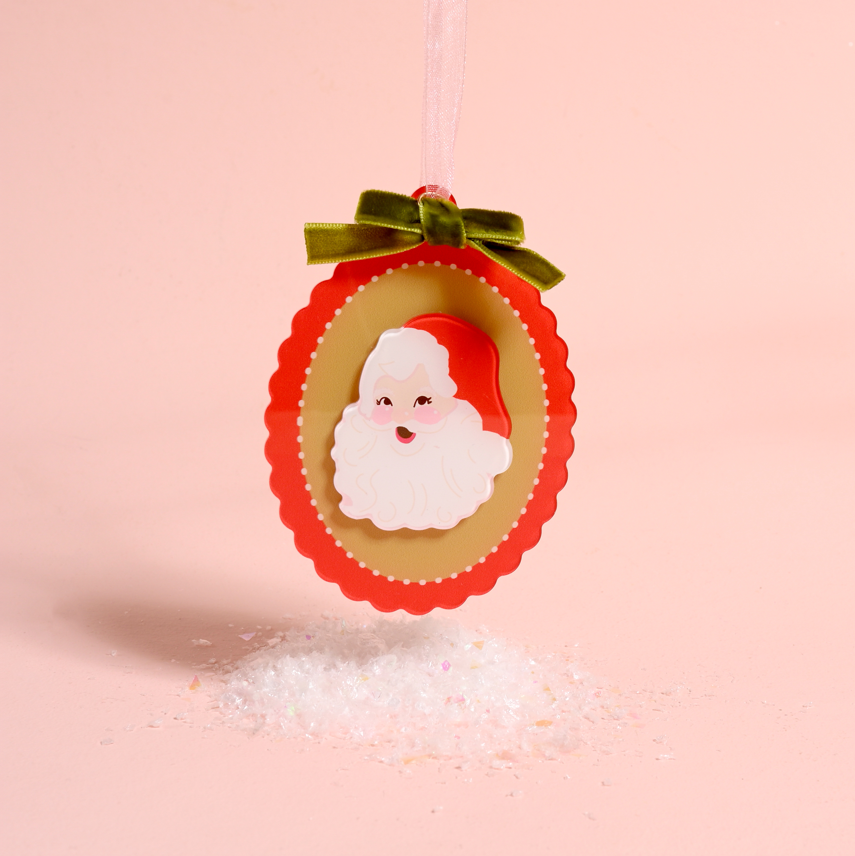 Picture of Acrylic Ornament-Retro Santa