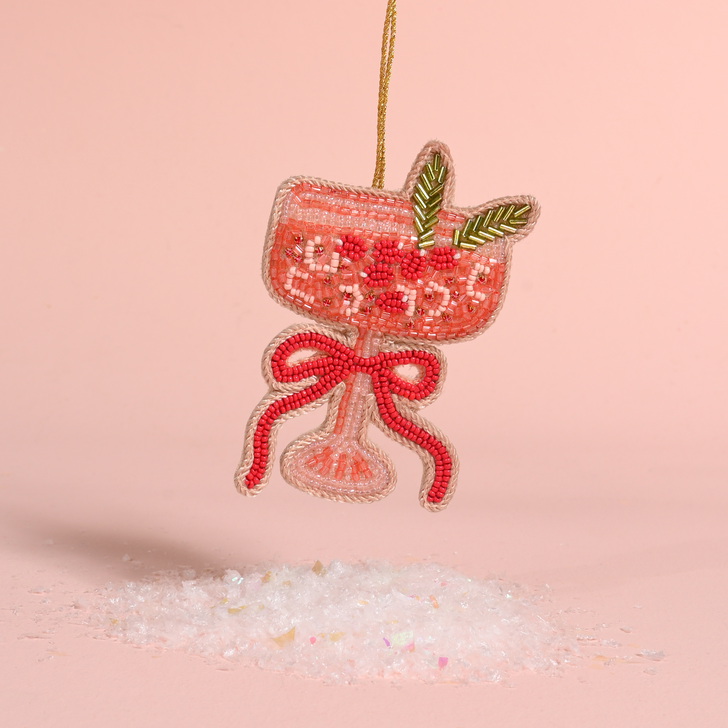 Picture of Handcrafted Beaded Ornament-Cranberry Cosmo