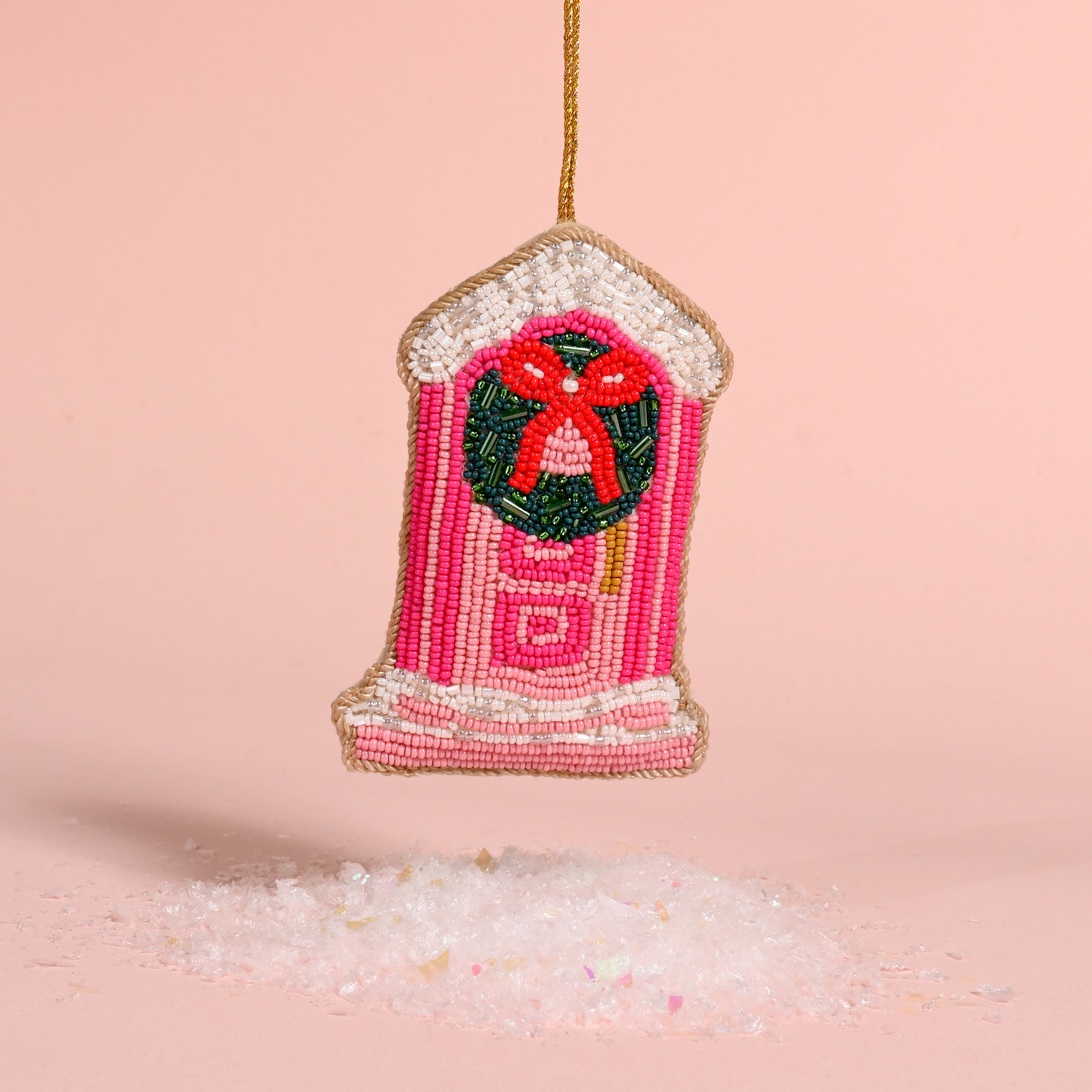 Picture of Handcrafted Beaded Ornament-Darling Doorstep