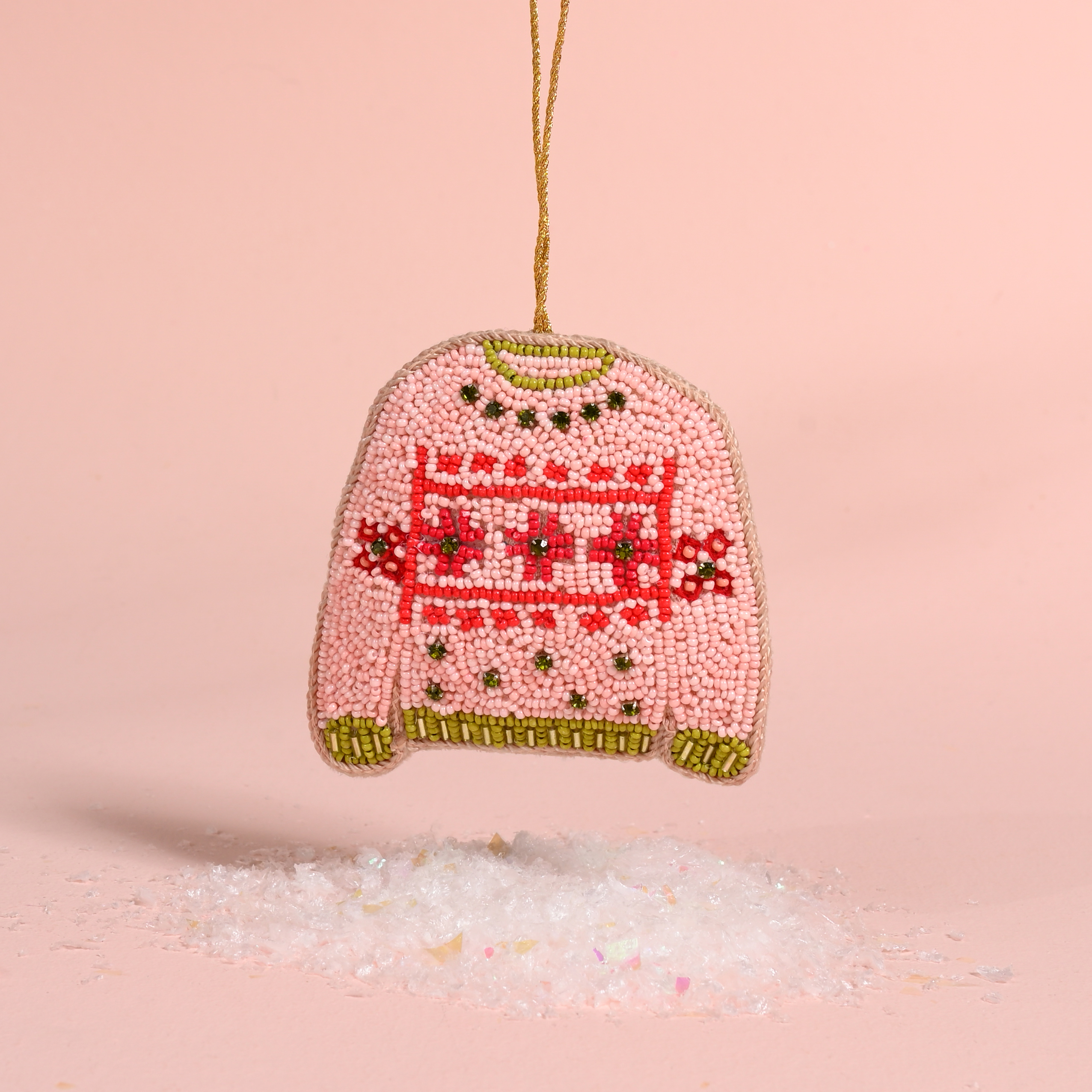 Picture of Handcrafted Beaded Ornament-Christmas Sweater