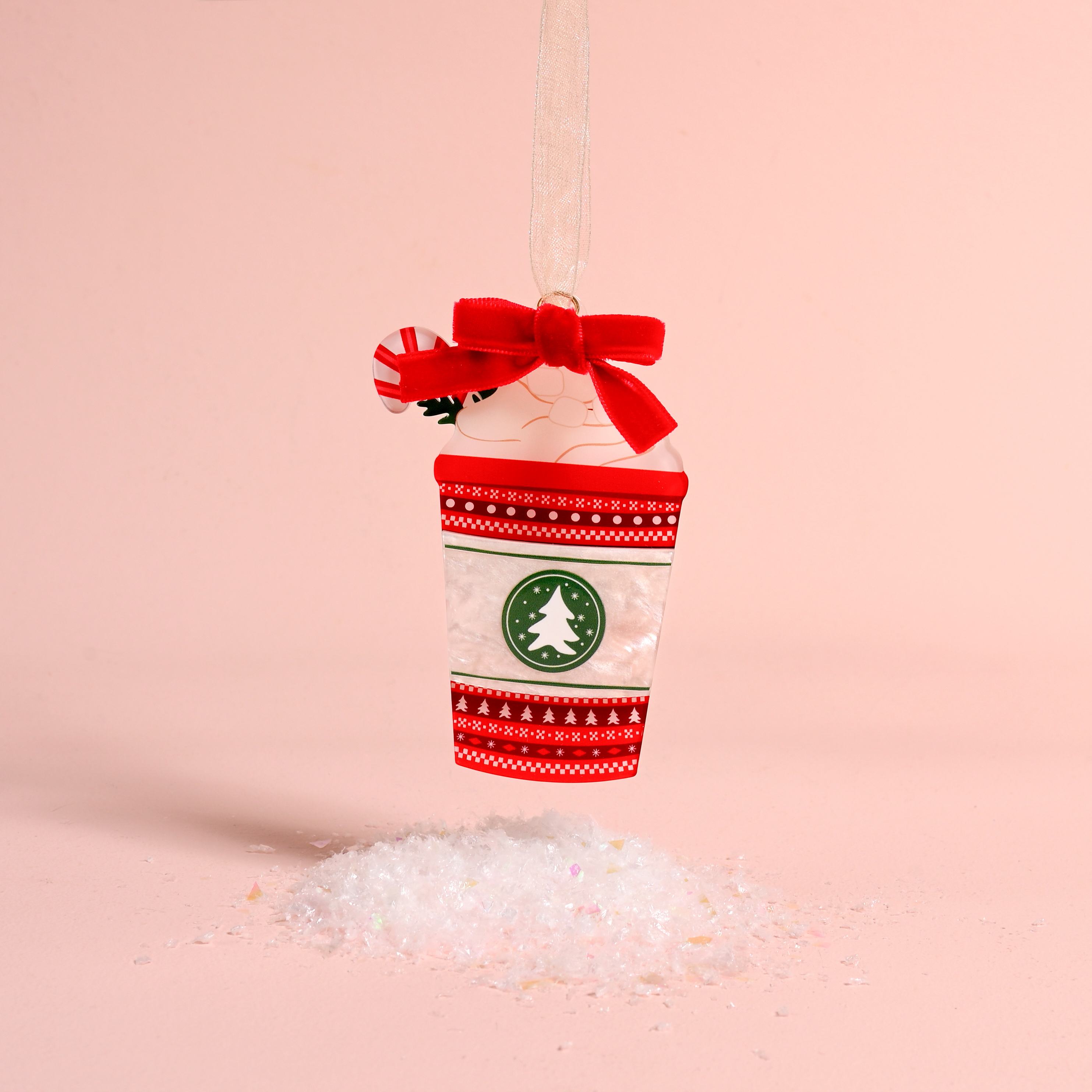 Picture of Acrylic Ornament-Peppermint Latte