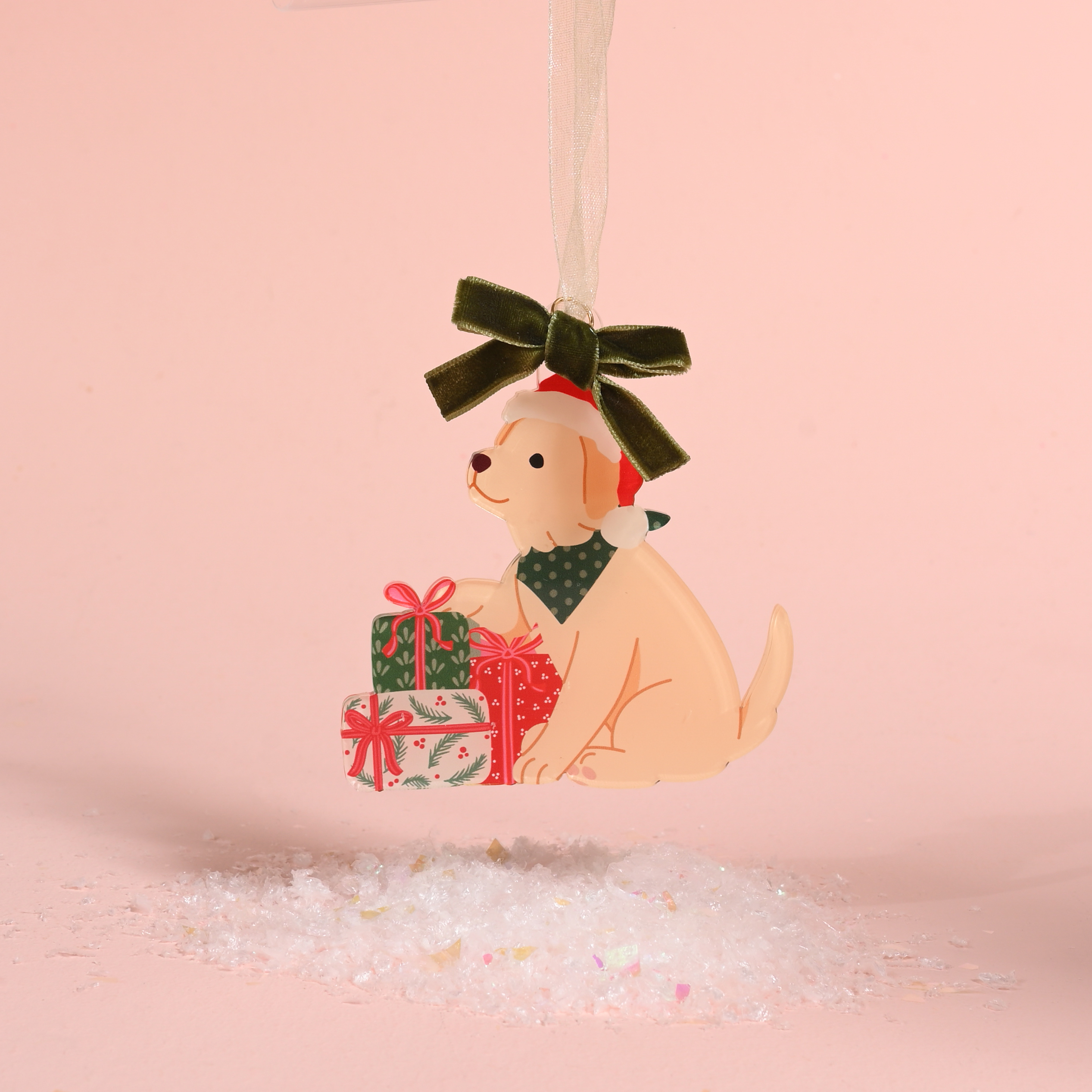 Picture of Acrylic Ornament-Santa Paws